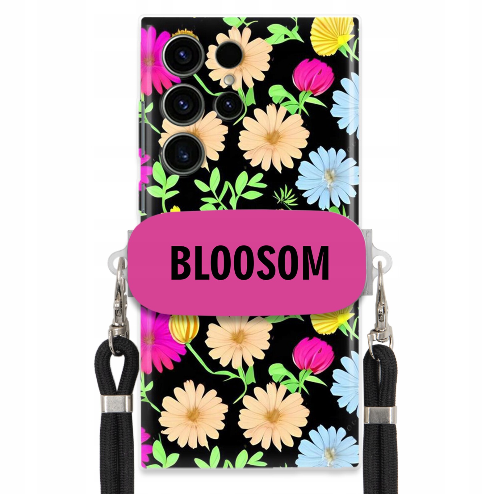 Pouzdro Crossbody Držák Pro Samsung S24 Ultra Kryt Květiny Bloosom Flower