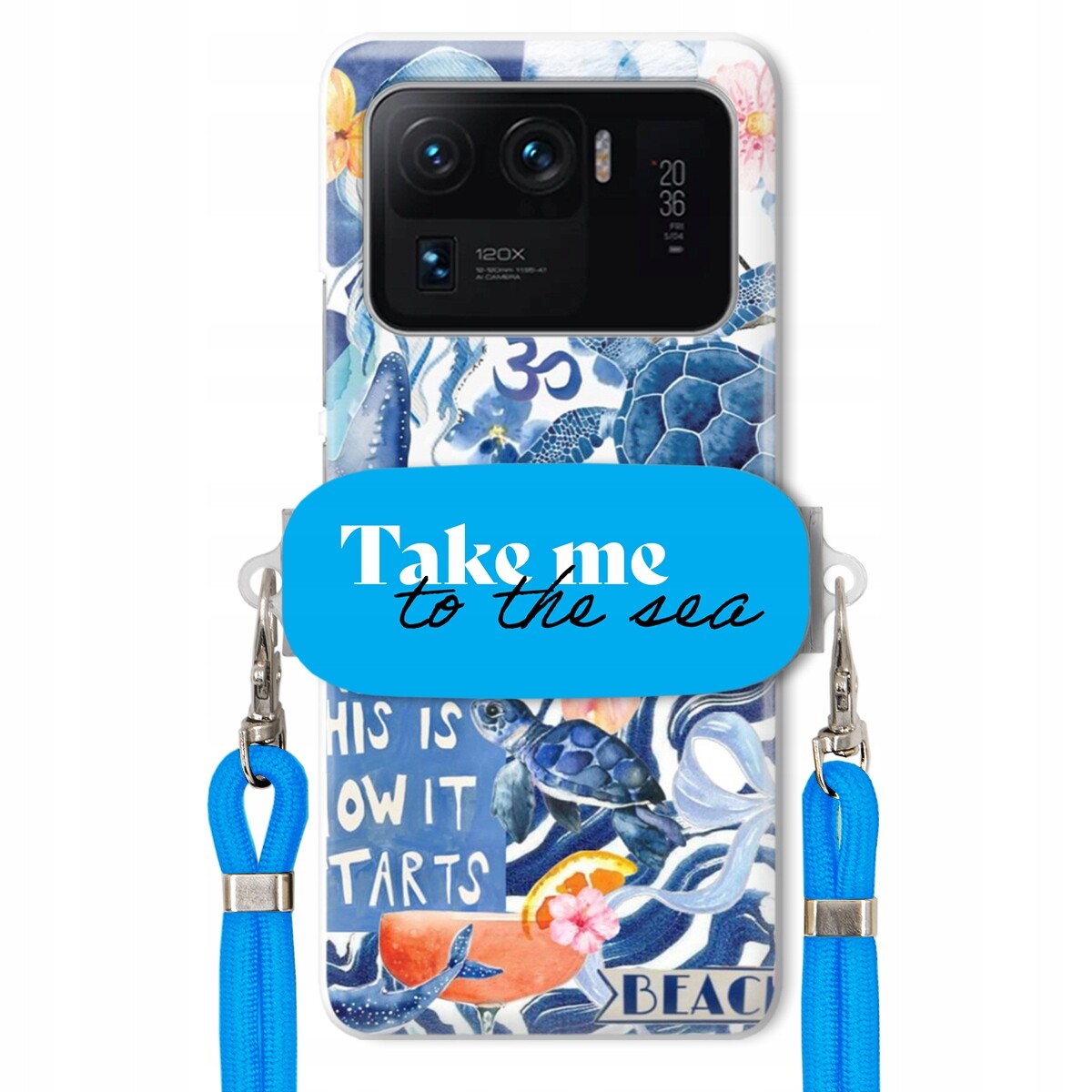 Pouzdro pro Xiaomi Mi 11 Ultra Premium Vodítko Blue Držák Take Me To The Sea
