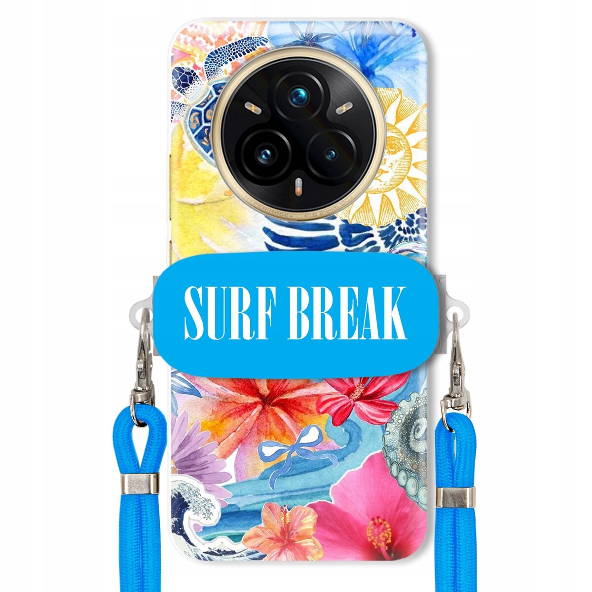 Pouzdro pro Realme 14 Pro Plus 5G Modré vodítko držák Surf Break Lata