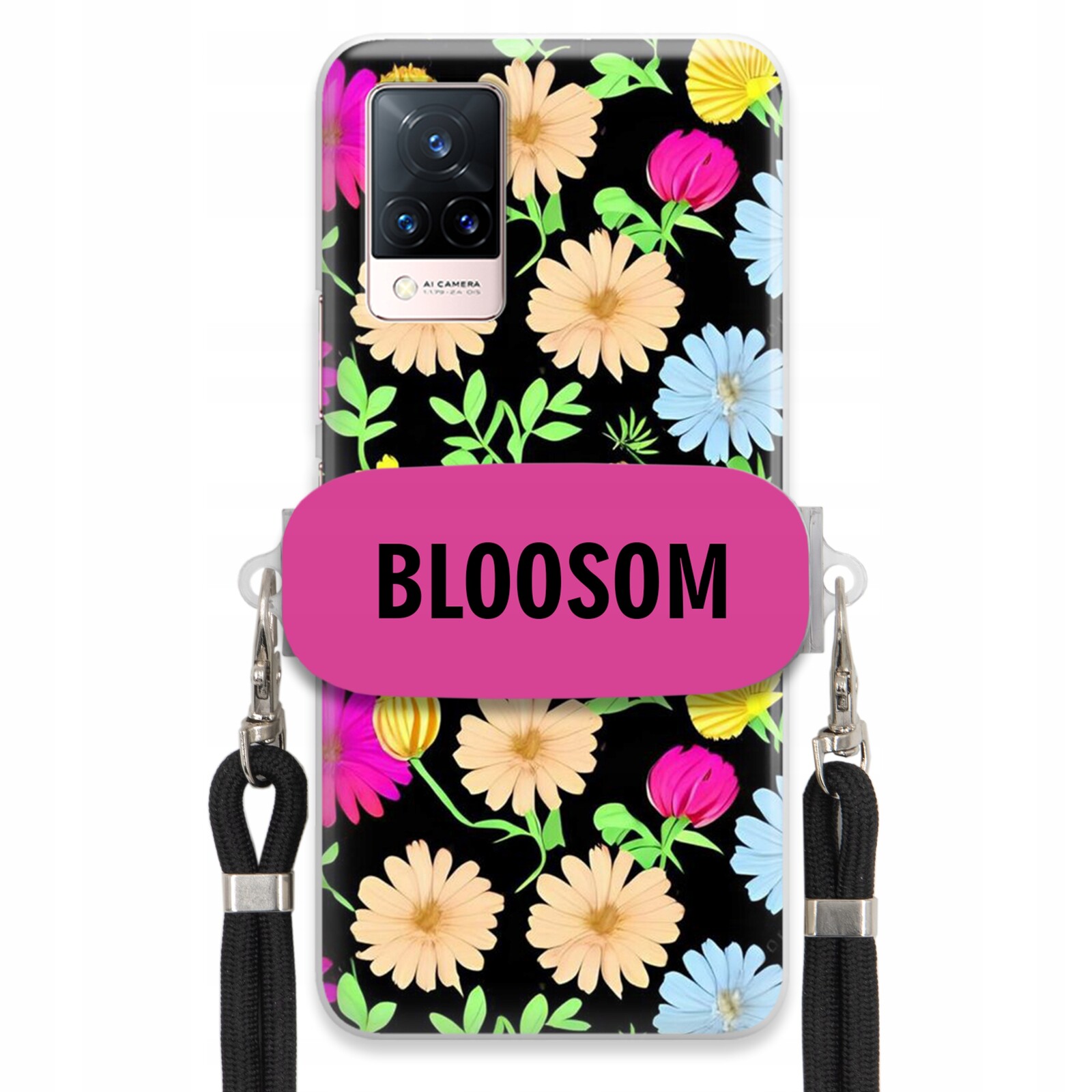 Pouzdro Crossbody Držák Pro Vivo S9 Kryt Case Květiny Bloosom Flower