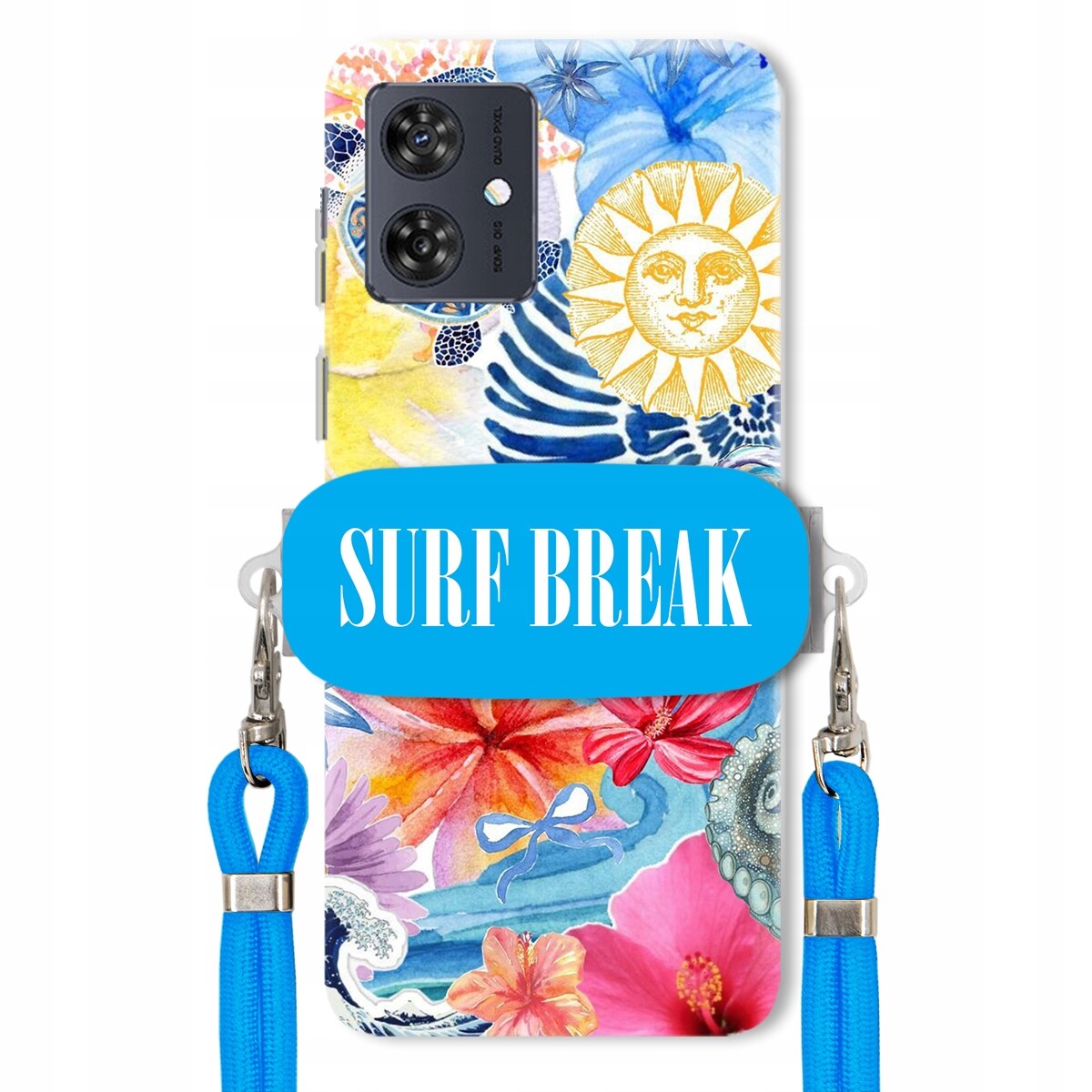 Pouzdro pro Motorola G54 5G Crossbody vodítko modré držák Surf Break Lata