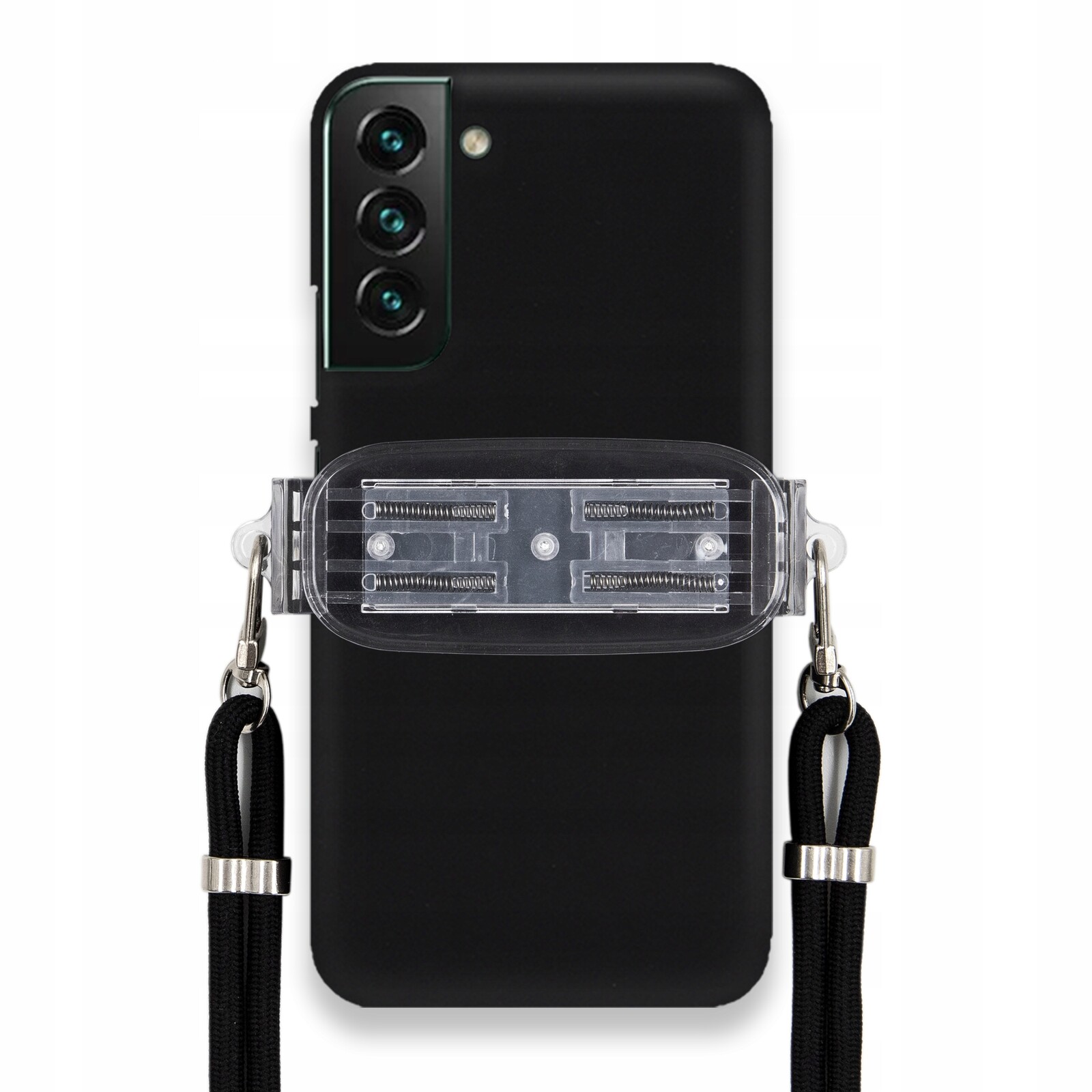 Pouzdro Pro Samsung S22 Plus Smooth Case Univerzální Držák Černá Šňůrka