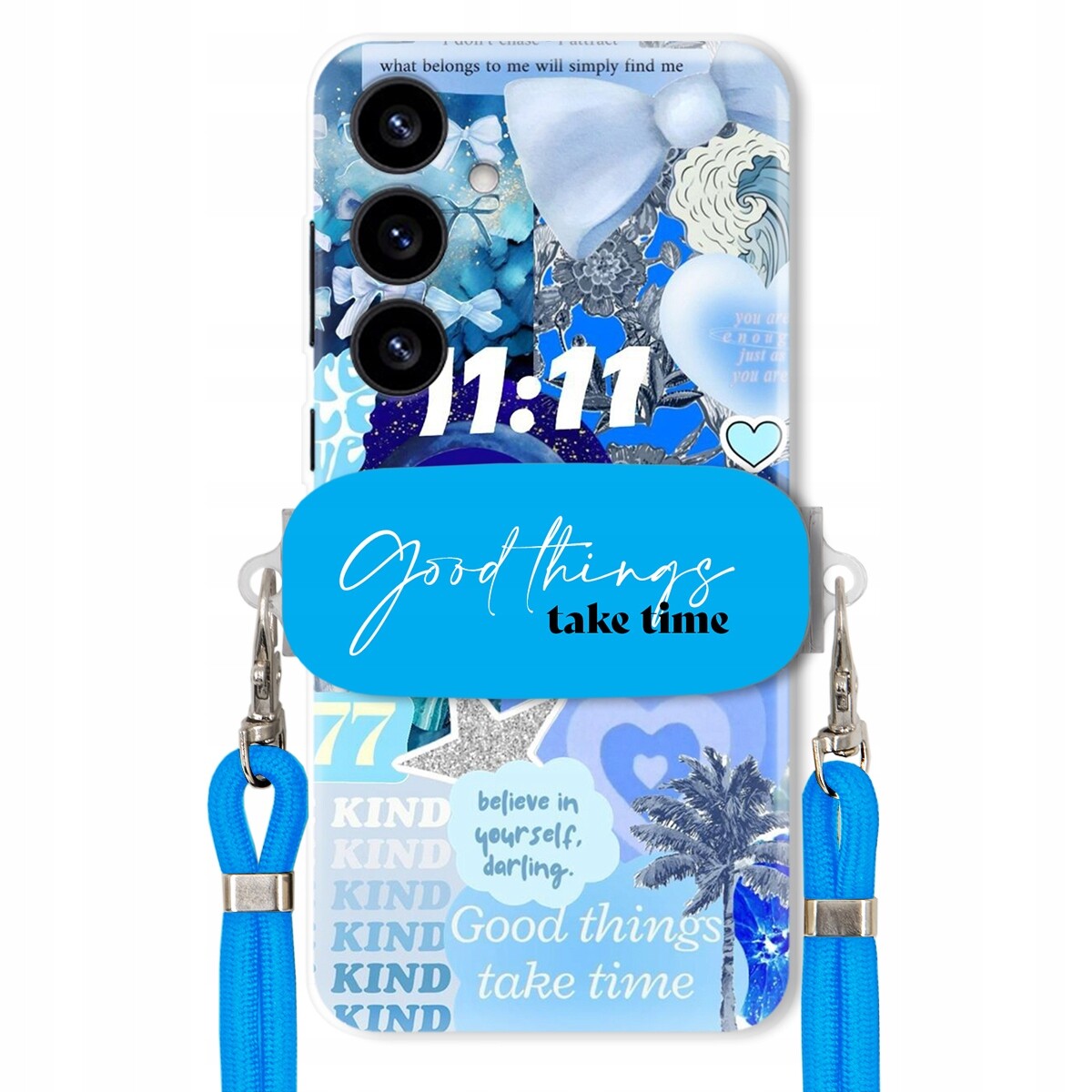 Pouzdro pro Samsung S25 Plus Držák Crossbody vodítko Good Things Take Time