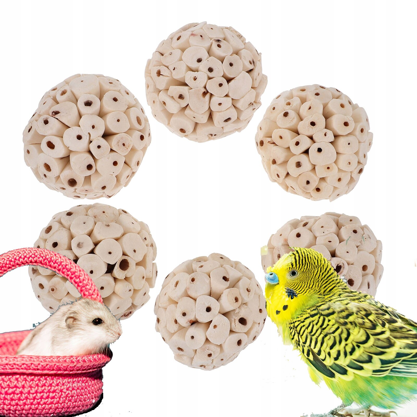 6KS Přírodní žvýkací Hračka Hračení Práce Hračka Hraní Prádla Pro Králíka