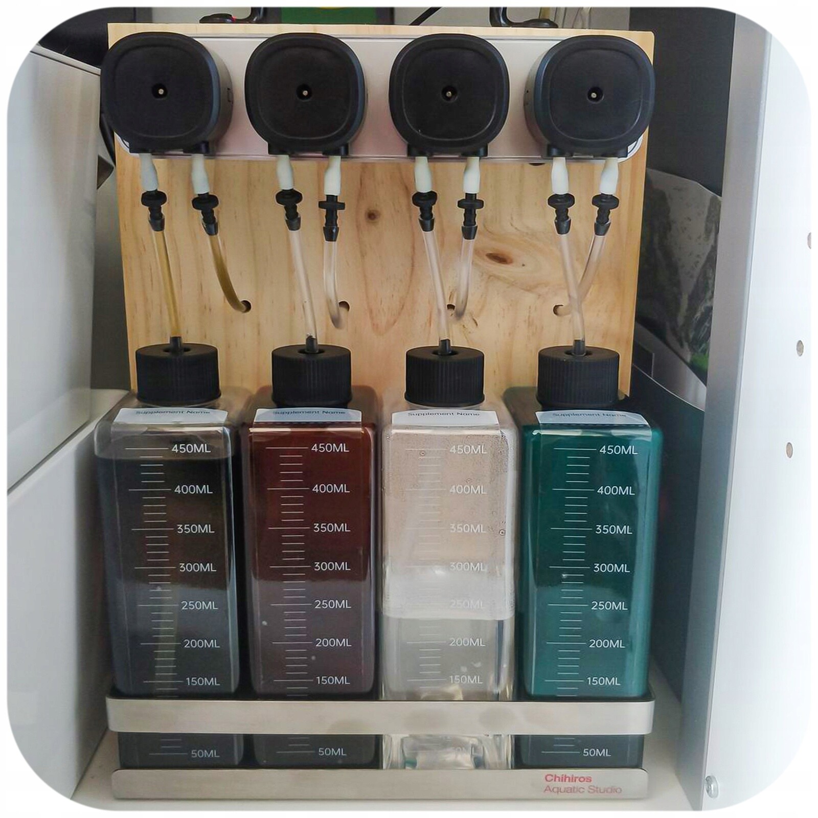 Dávkovač Automatická Dávkovací Pumpa Akvárium Hnojiva Soli Aplikace 4 Čerpadla