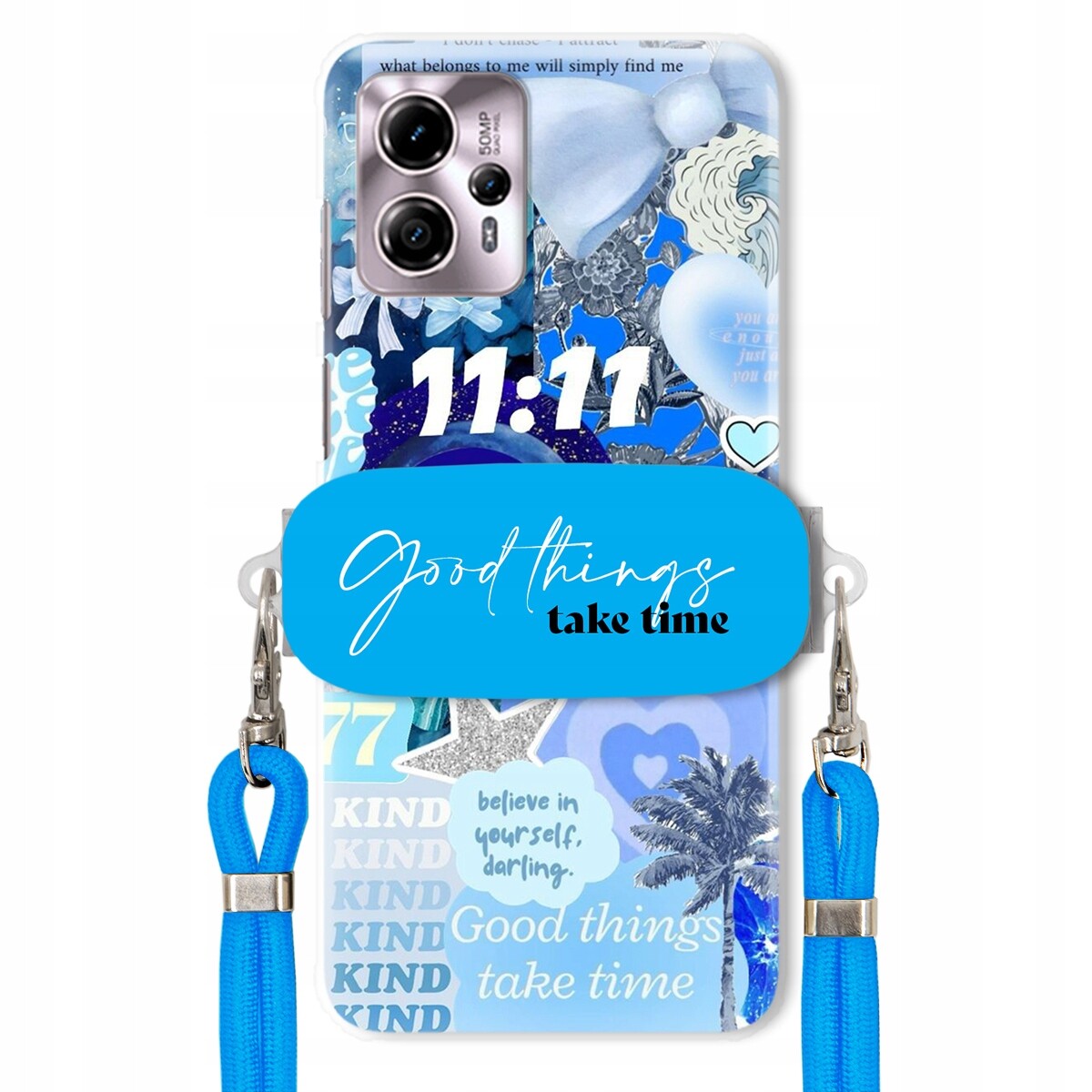 Pouzdro pro Motorola G13 Držák Vodítko Crossbody Good Things Take Time Lata