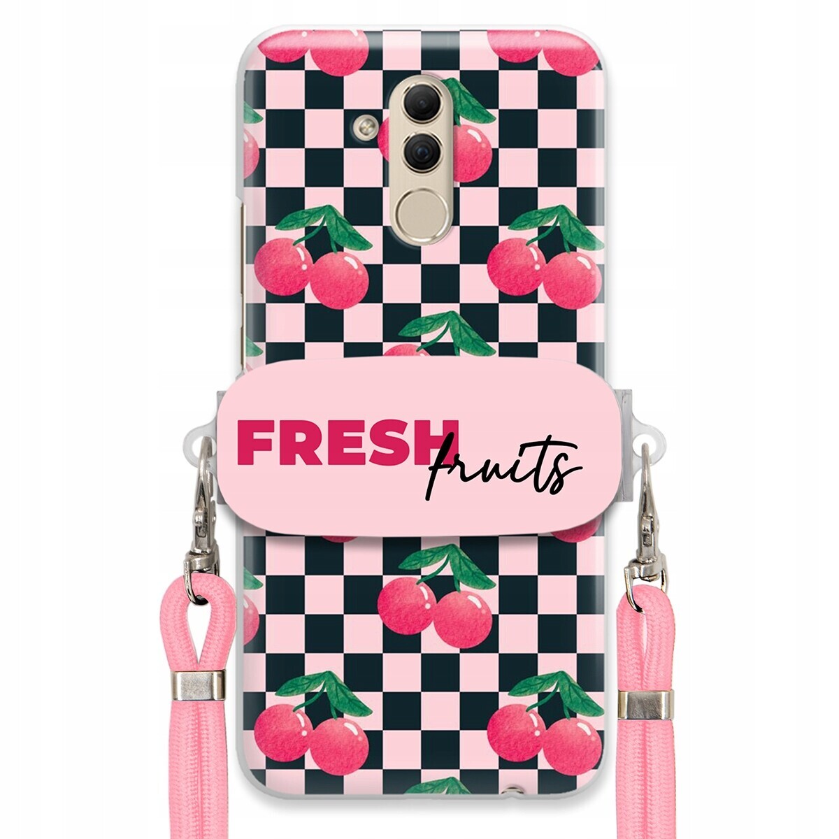 Pouzdro pro Huawei Mate 20 Lite Růžové vodítko Funkční držák Fresh Fruits