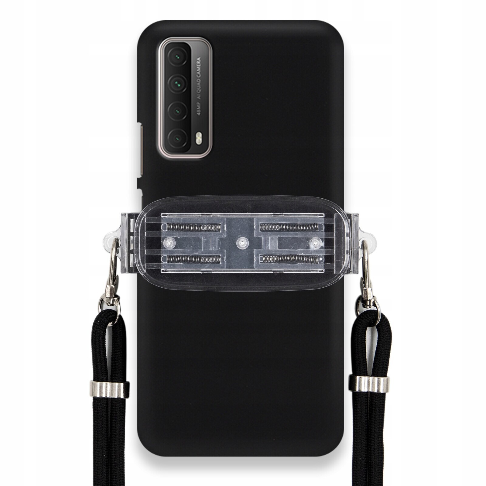 Pouzdro Pro Huawei P Smart 2021 Smooth Case Univerzální Držák Černá Šňůrka