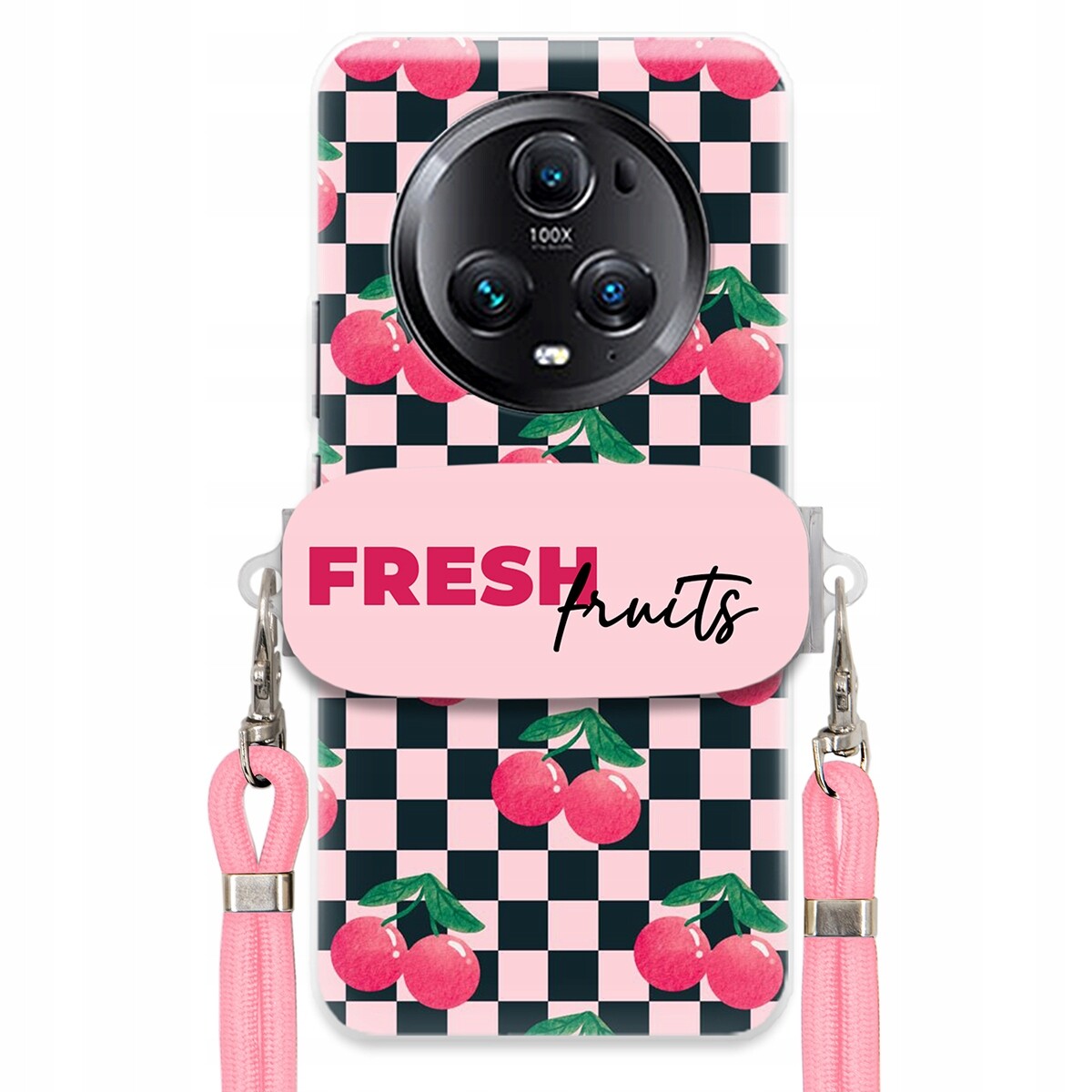 Pouzdro pro Huawei Honor Magic 5 Pro Růžové vodítko Držák Praktické Fresh Fruits