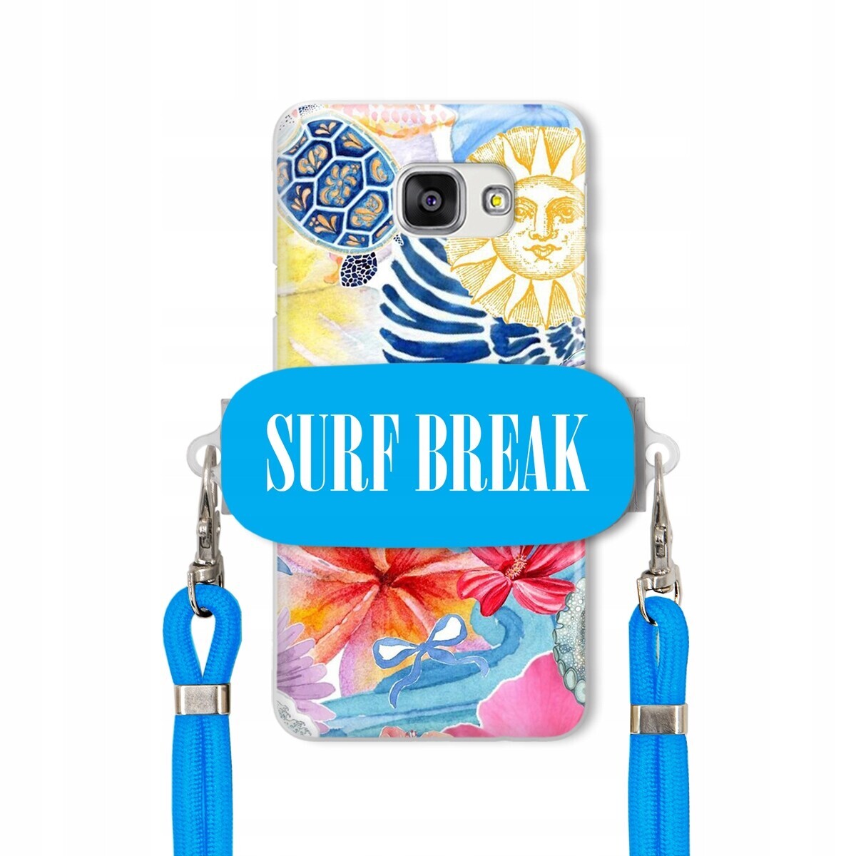 Pouzdro pro Samsung A7 2016 Crossbody vodítko modré držák Surf Break Lata