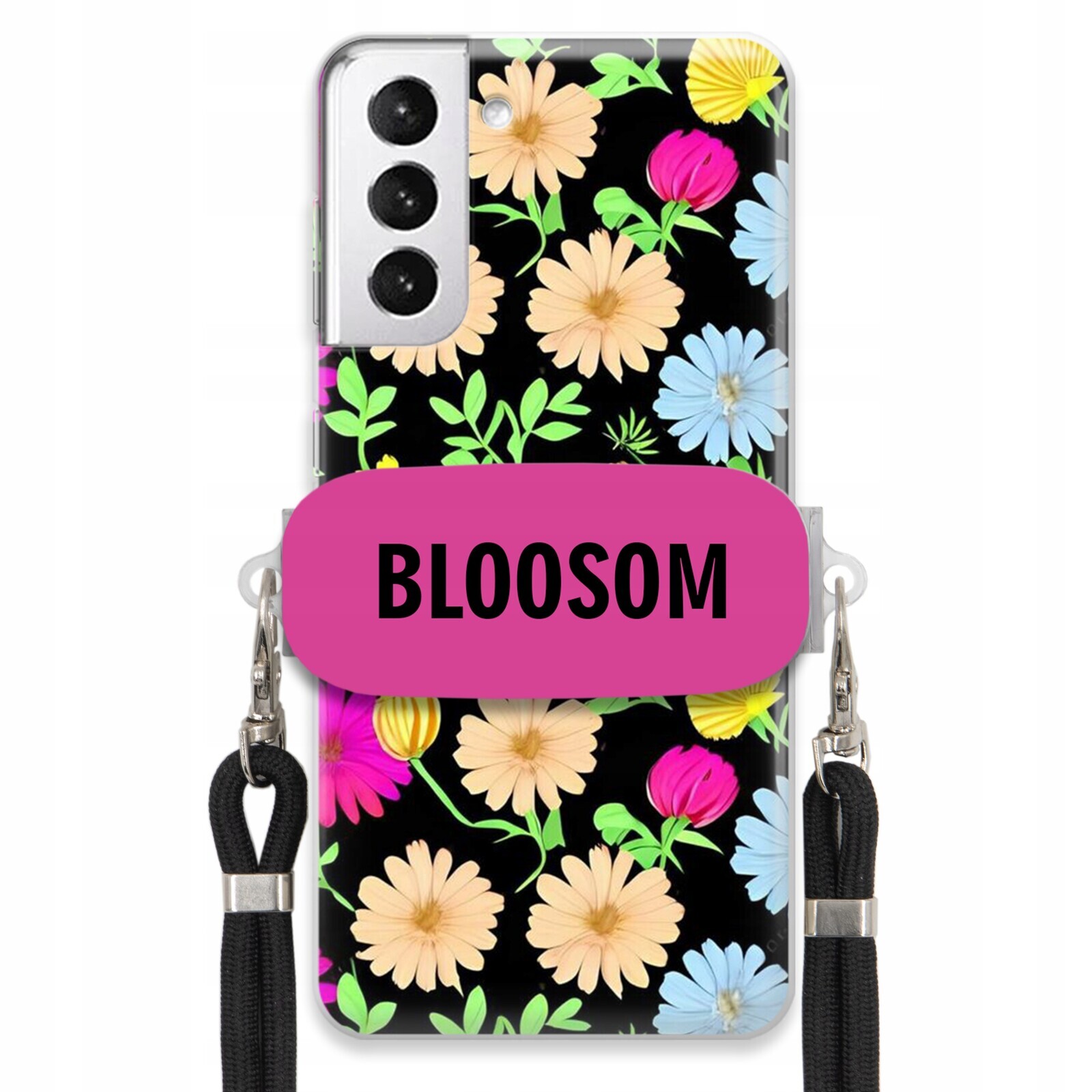 Pouzdro Crossbody Držák Pro Samsung S21 Plus Kryt Květiny Bloosom Flower