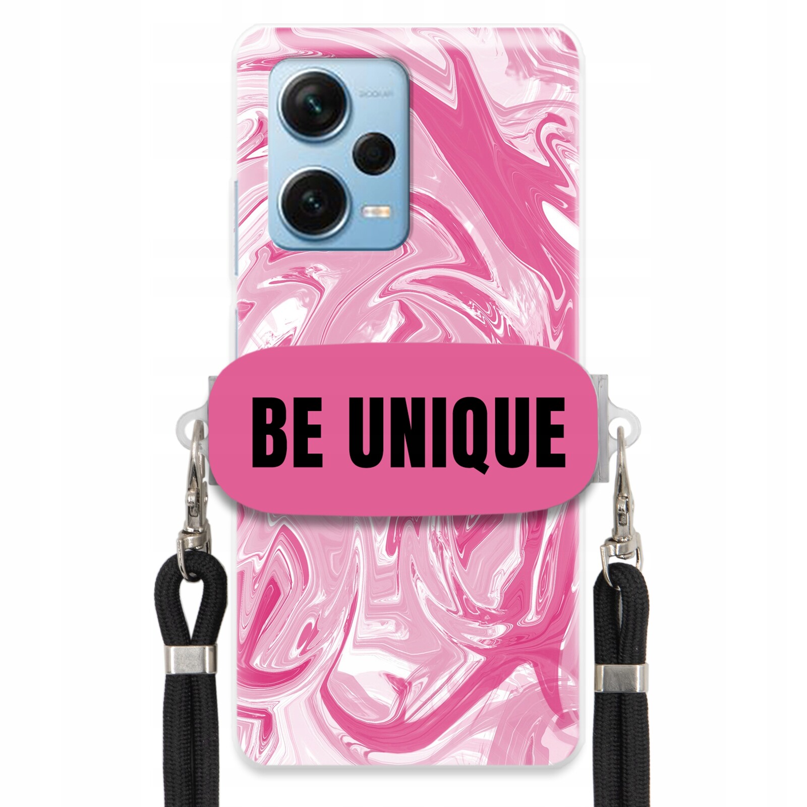 Pouzdro pro Xiaomi Redmi Note 12 Pro Plus Uchywt Šňůra Černá Mramor Unique