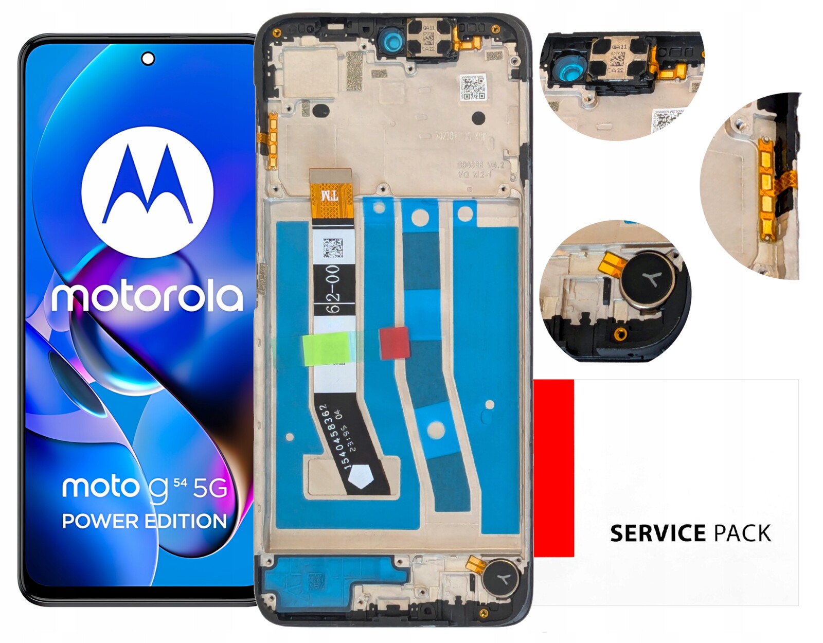 Originální displej Zila pro Motorola G54 Power Rámeček LCD displej XT2343-6