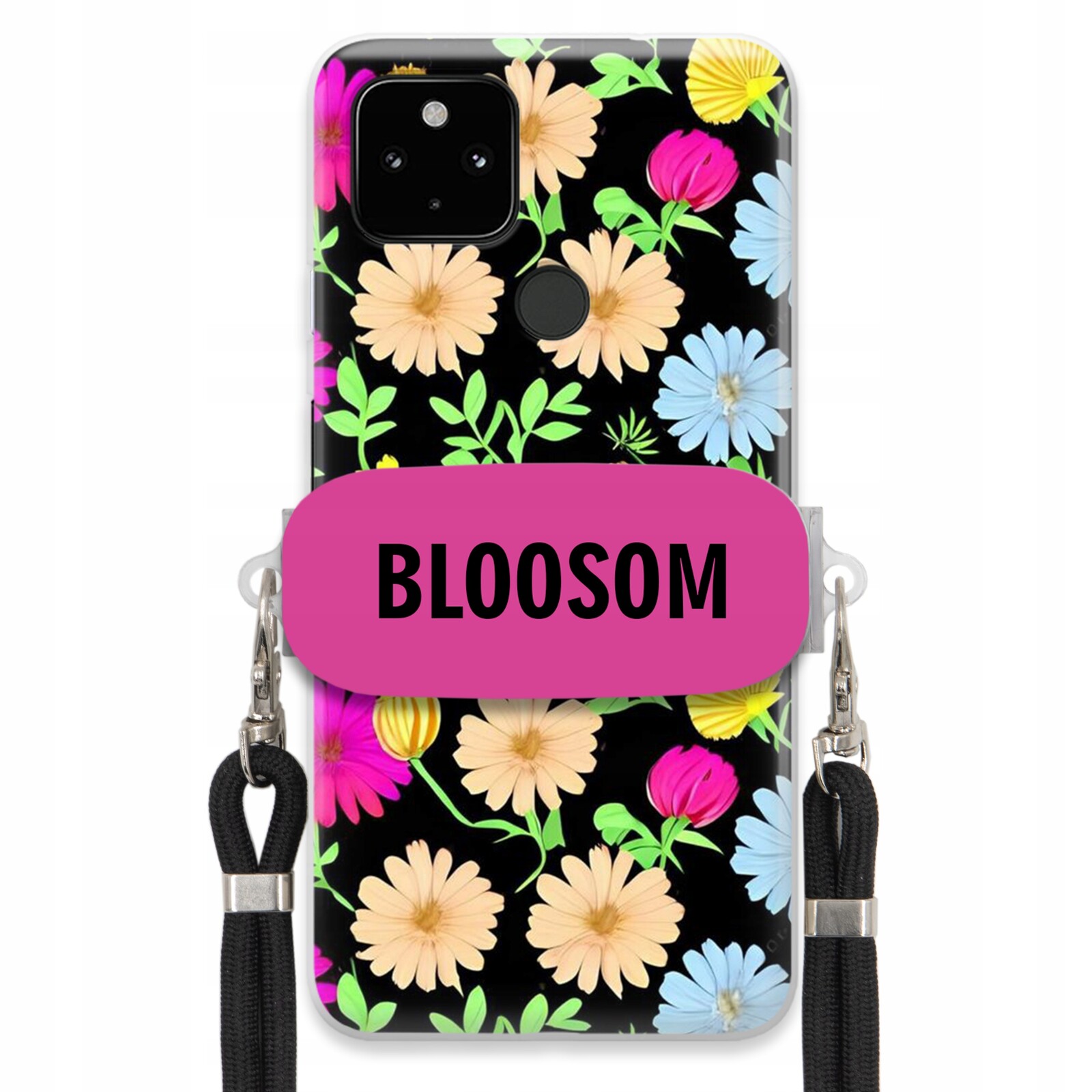 Pouzdro Crossbody Držák Pro Google Pixel 4A 5G Kryt Květiny Bloosom Flower