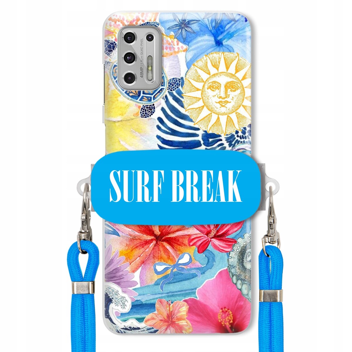 Pouzdro pro Motorola G Stylus 2021 Modré vodítko držák Surf Break Léta