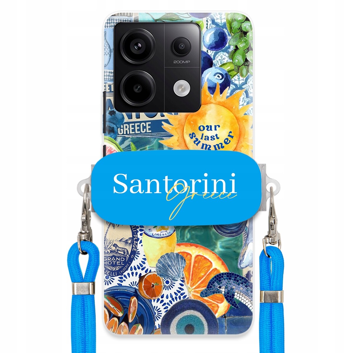 Pouzdro pro Xiaomi Redmi Note 13 Pro 5G Crossbody vodítko modré držák Santorini