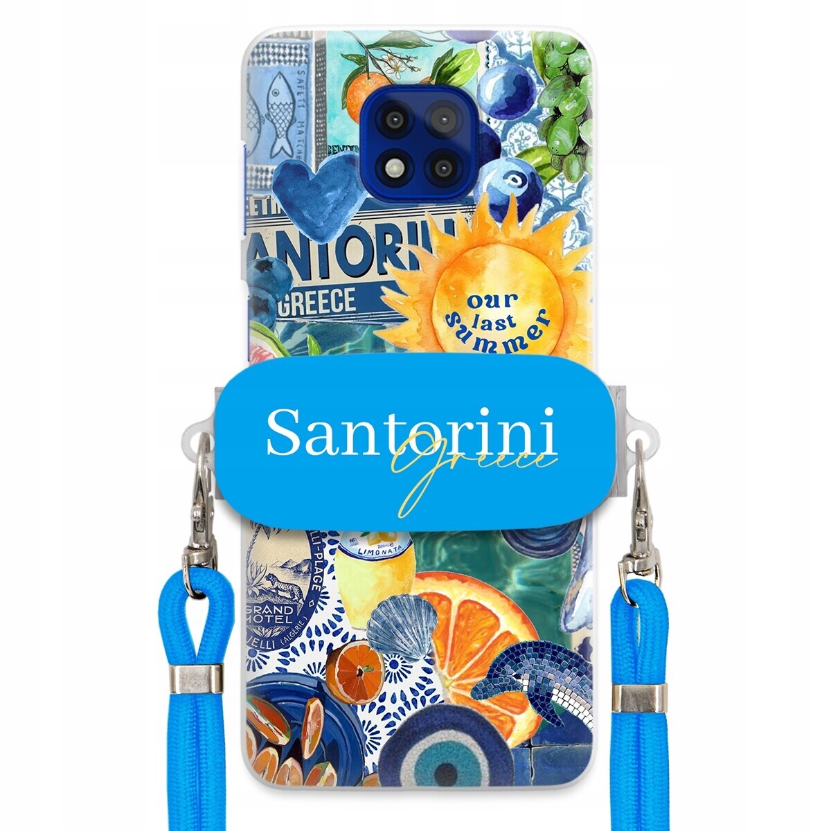 Pouzdro pro Motorola G Power 2021 Modré vodítko držák Santorini Sea Vibes