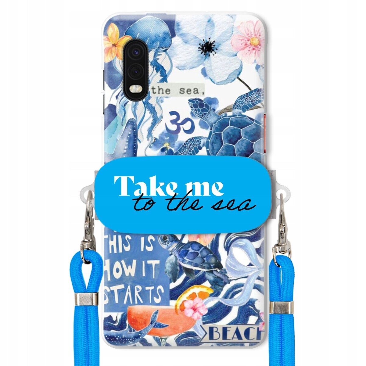 Pouzdro pro Samsung Xcover Pro Premium Vodítko Blue Držák Take Me To The Sea