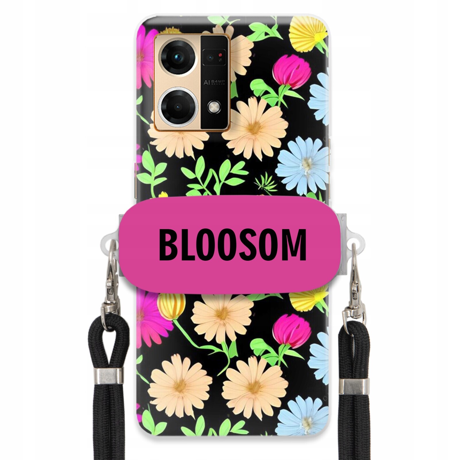 Pouzdro Crossbody Držák Pro Oppo Reno 7 4G Kryt Case Květiny Bloosom Flower