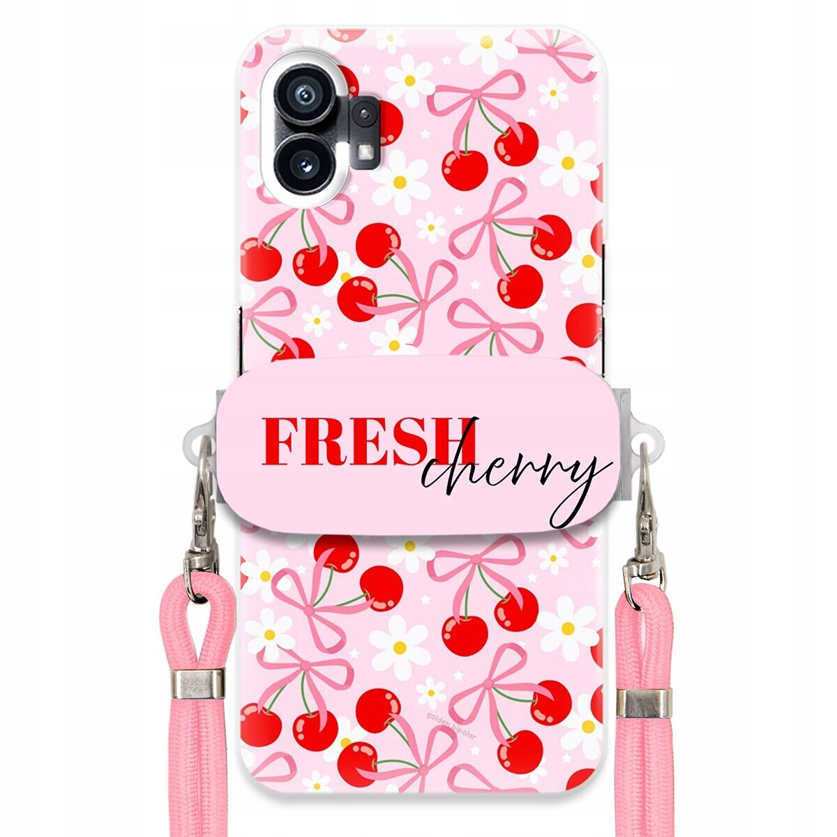 Pouzdro pro Nothing Phone 1 Case Držák Šňůrka Růžová Fresh Cherry Kokardy