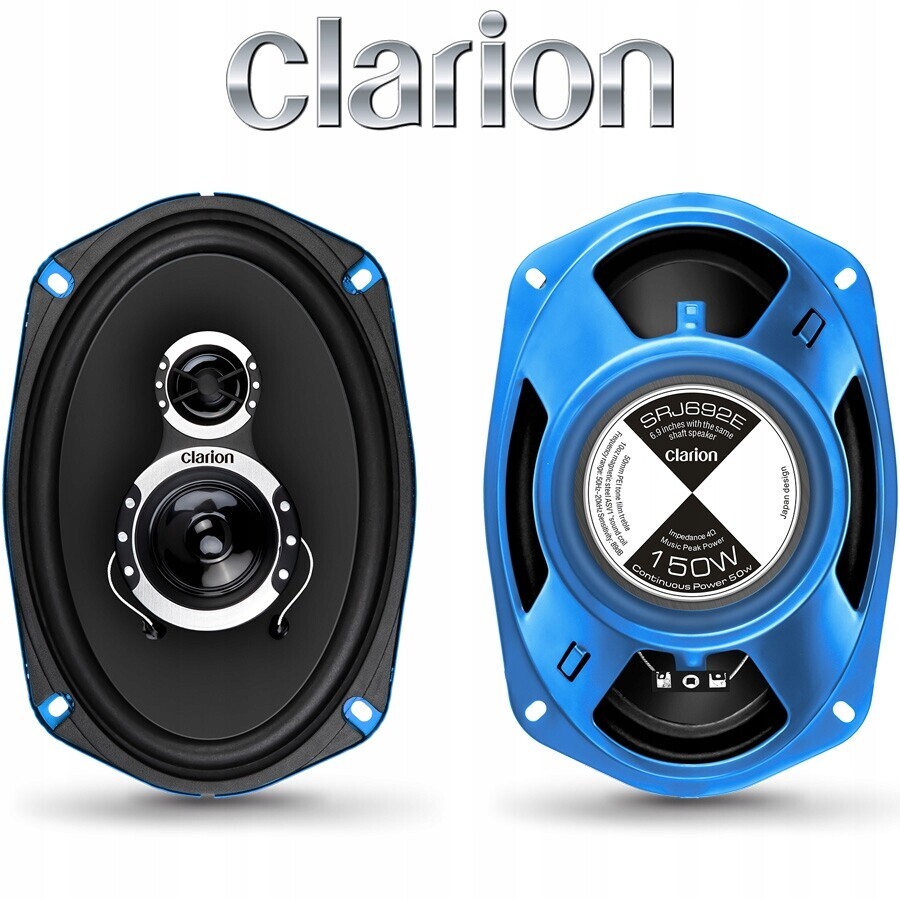 Clarion SRJ692E Reproduktory do auta 6x9'' 3pásmové (50W Rms 150W Max)