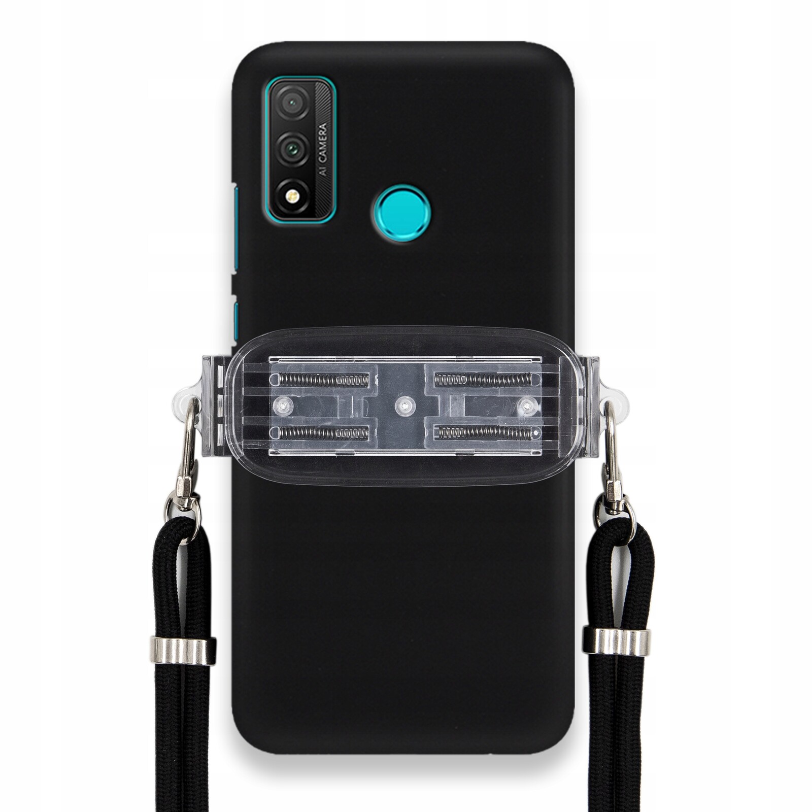 Pouzdro Pro Huawei P Smart 2020 Smooth Case Univerzální Držák Černá Šňůrka