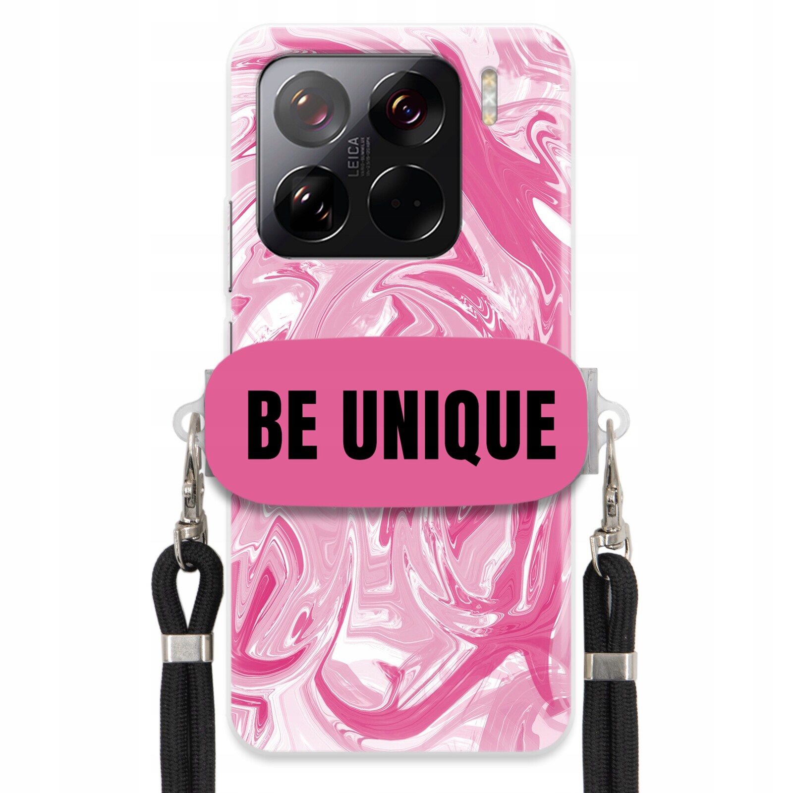Pouzdro pro Xiaomi 15 Pro Case Uchopovací šňůrka Černá Růžová Mramorová Be Unique