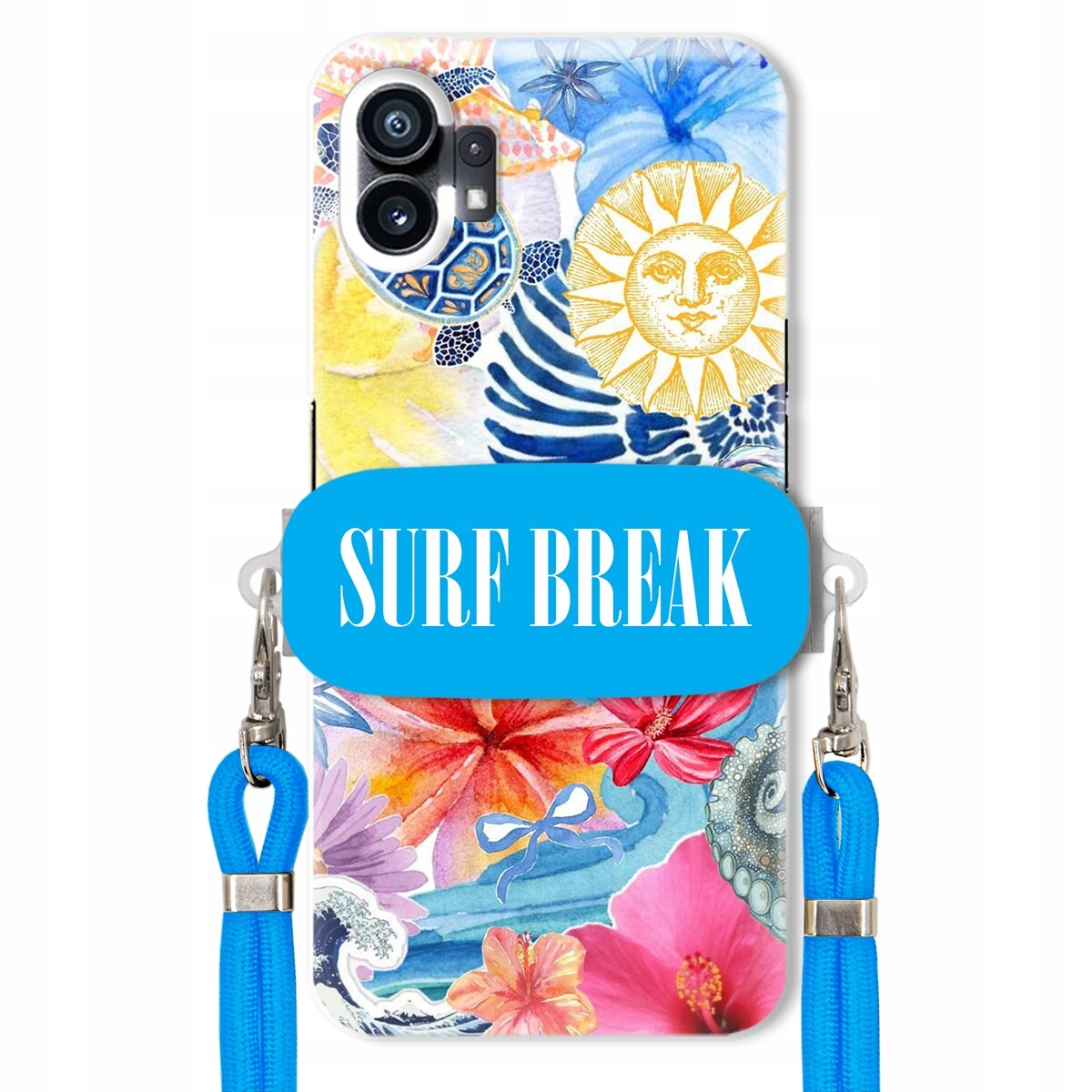 Pouzdro pro Nothing Phone 1 Vodítko Crossbody Blue Držák Surf Break Lata
