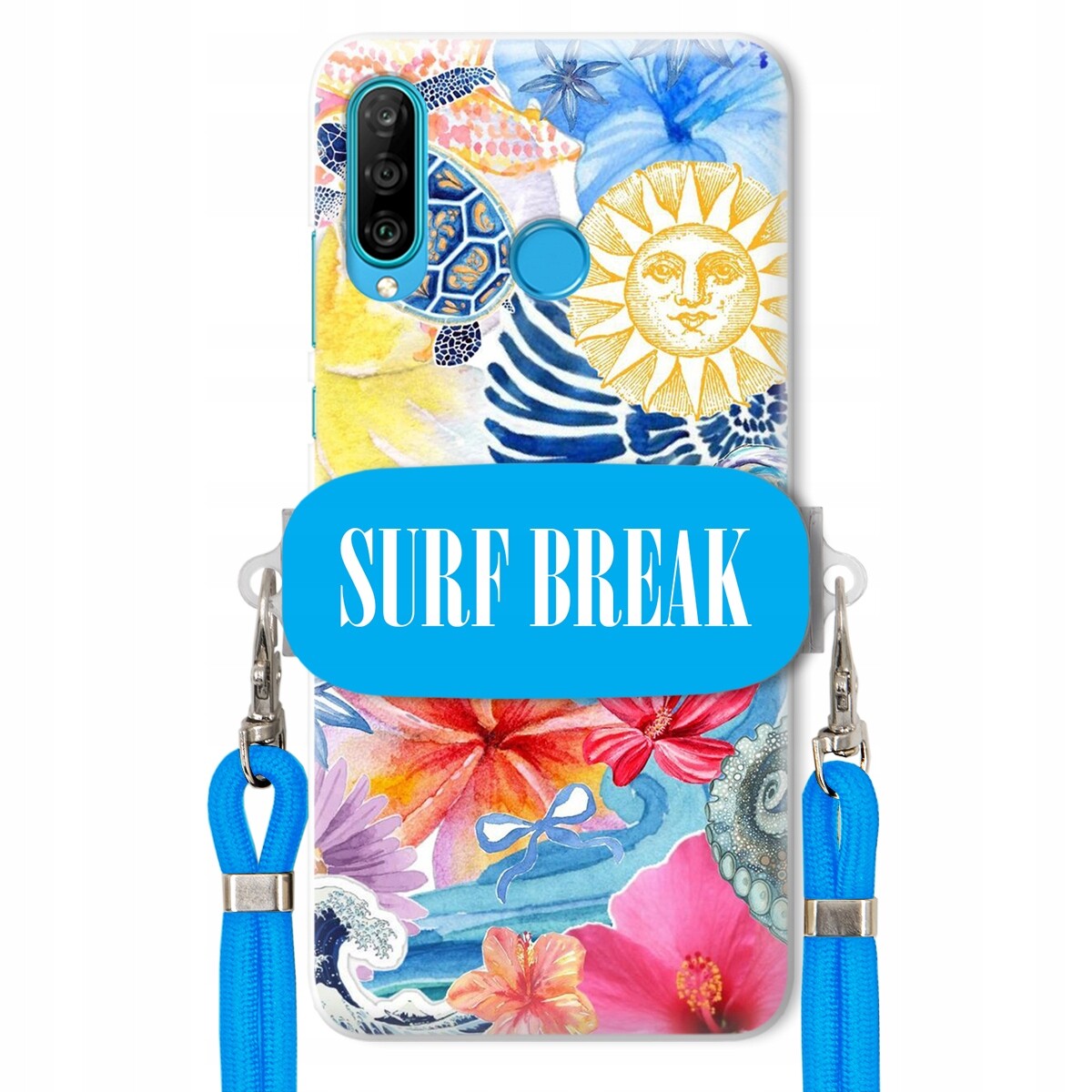 Pouzdro pro Huawei P30 Lite Crossbody vodítko modré držák Surf Break Lata