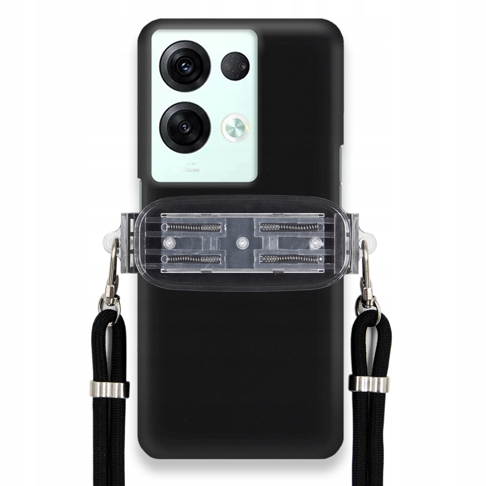 Pouzdro Pro Oppo Reno 8 Pro 5G Smooth Case Univerzální Držák Černá Šňůrka