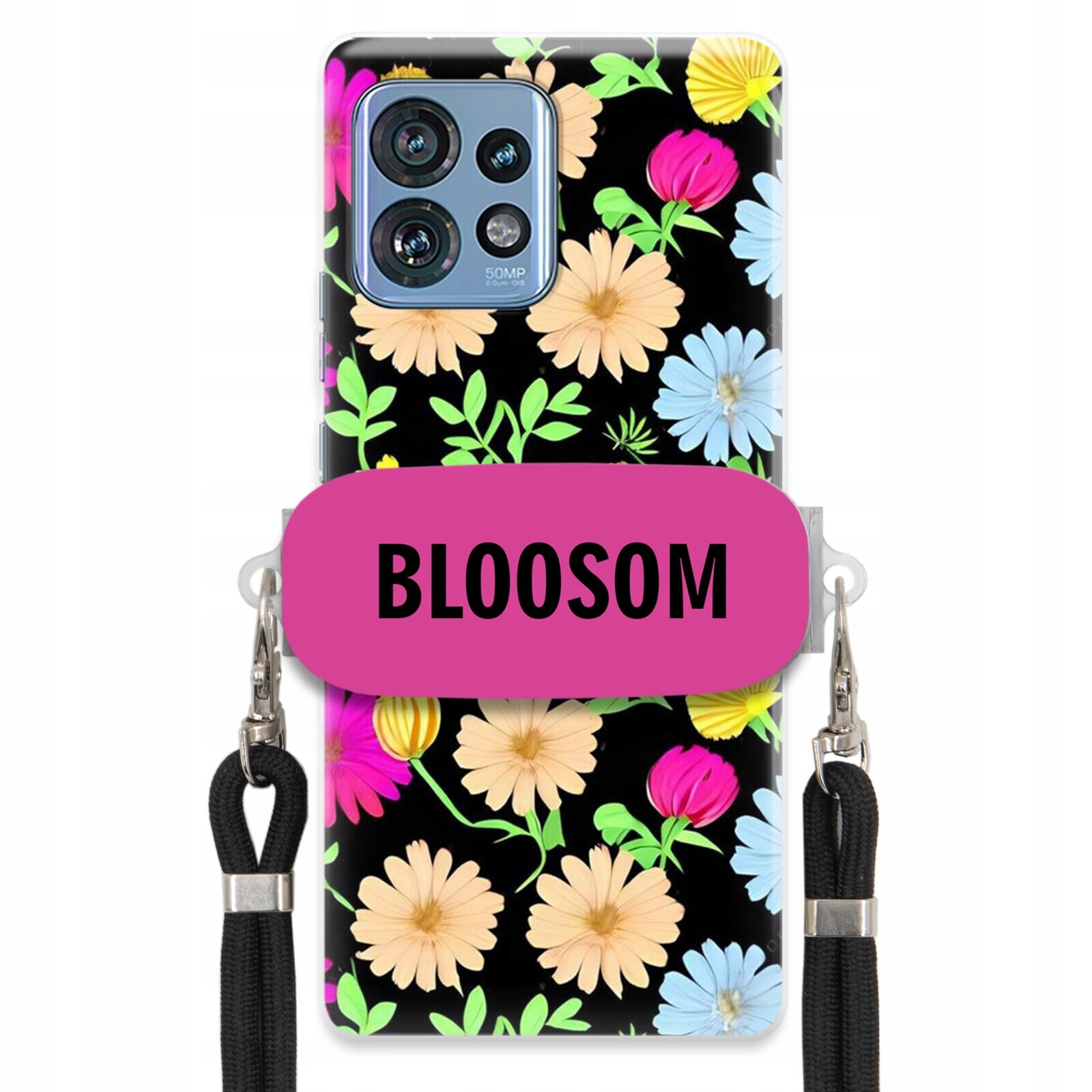 Pouzdro Crossbody Držák Pro Motorola Edge 40 Pro Kryt Květiny Bloosom Flower