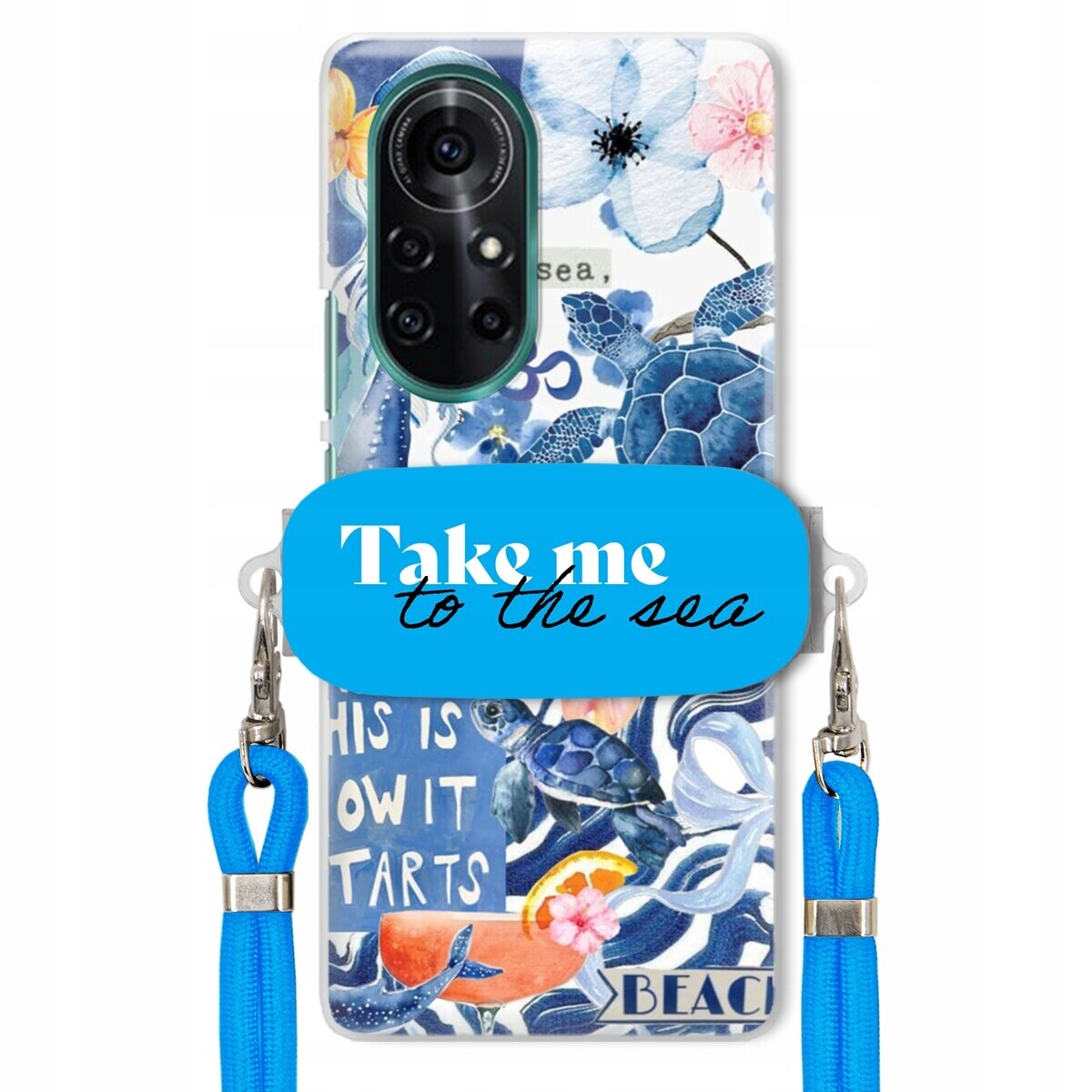 Pouzdro pro Huawei Nova 8 Pro Premium Vodítko modré Držák Take Me To The Sea