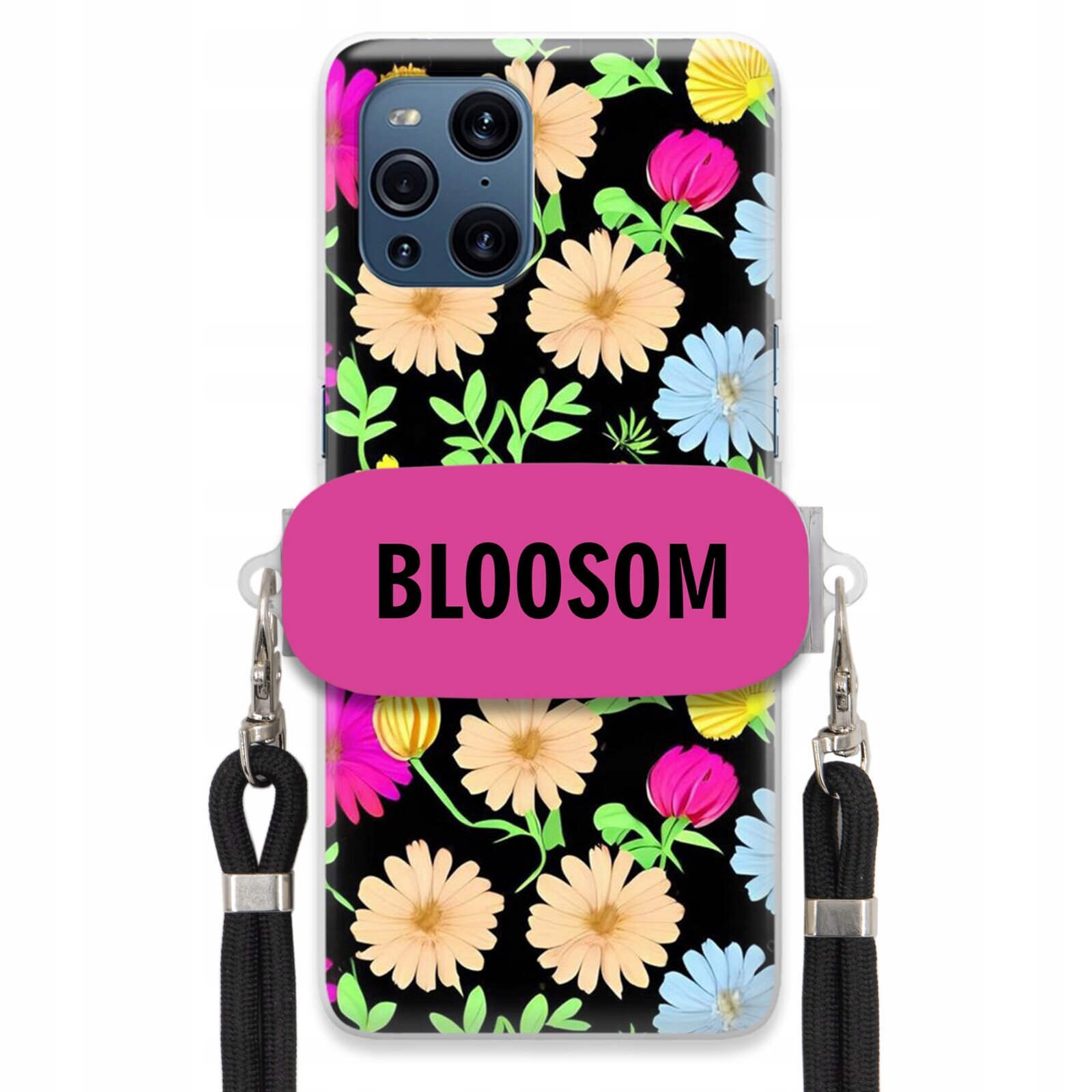 Pouzdro Crossbody Držák Pro Oppo Find X3 Kryt Case Květiny Bloosom Flower