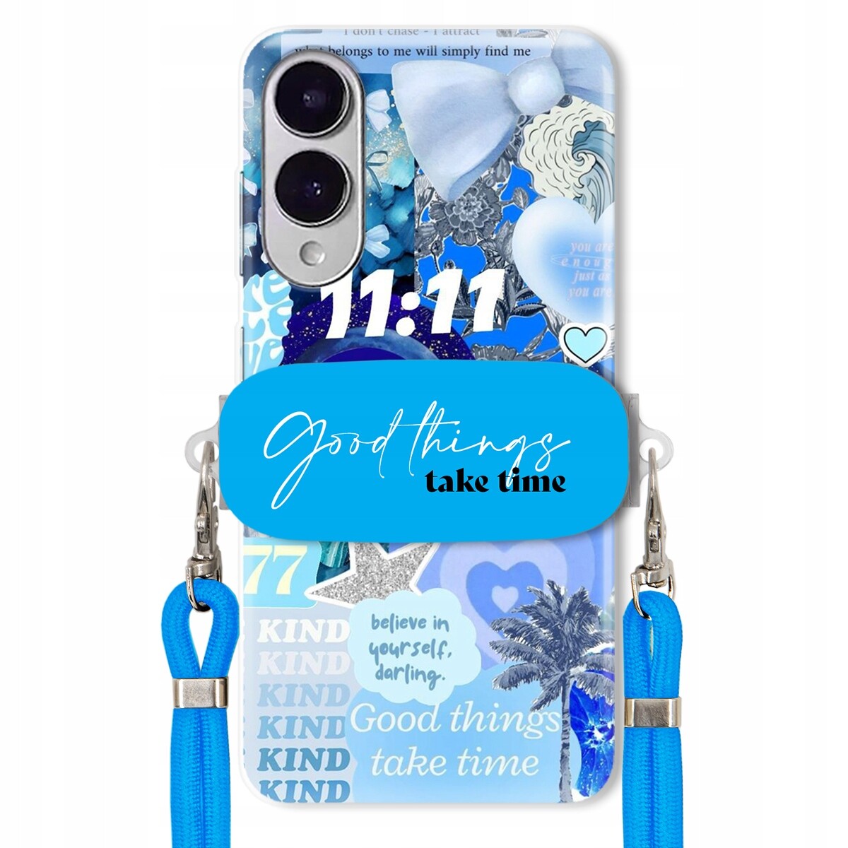 Pouzdro pro Samsung S25 Edge Držák Vodítko Crossbody Good Things Take Time