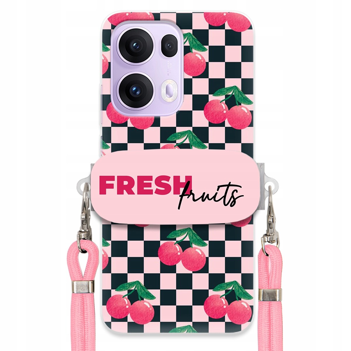 Pouzdro pro Oppo Reno 13 Pro 5G Růžové vodítko Funkční úchyt Fresh Fruits
