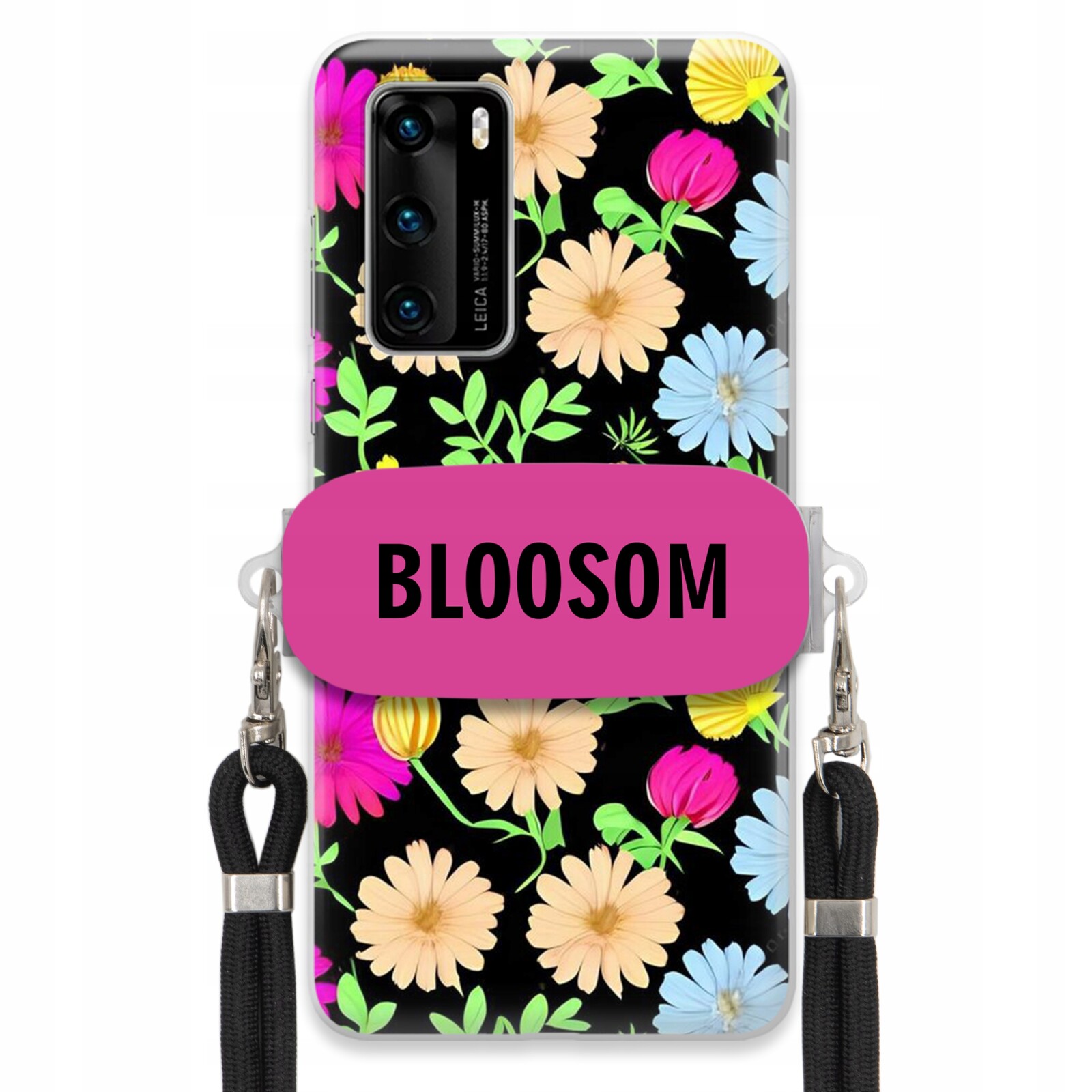 Pouzdro Crossbody Držák Pro Huawei Mate 40 Lite Kryt Květiny Bloosom Flower