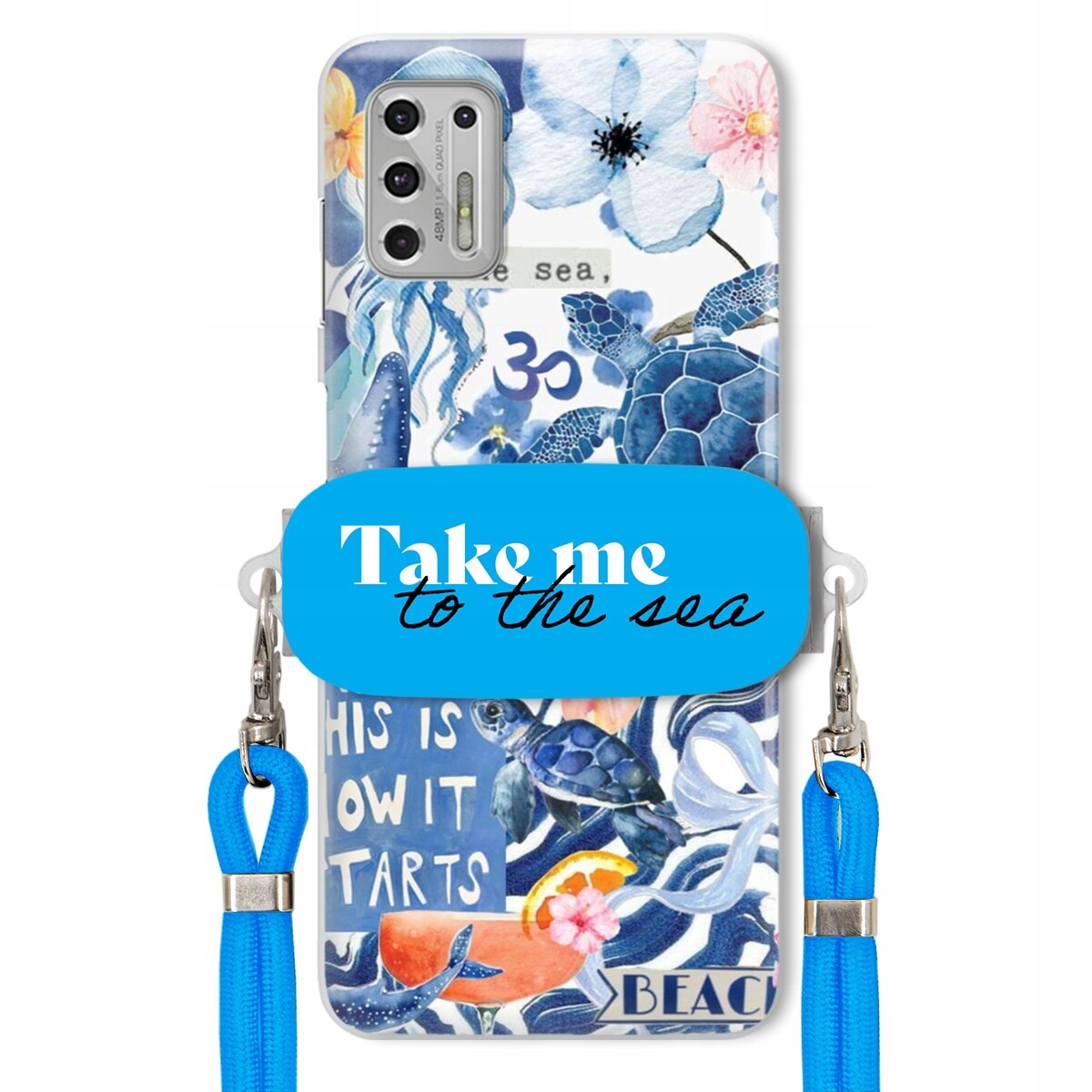 Pouzdro pro Motorola G Stylus 2021 Modré vodítko Držák Take Me To The Sea