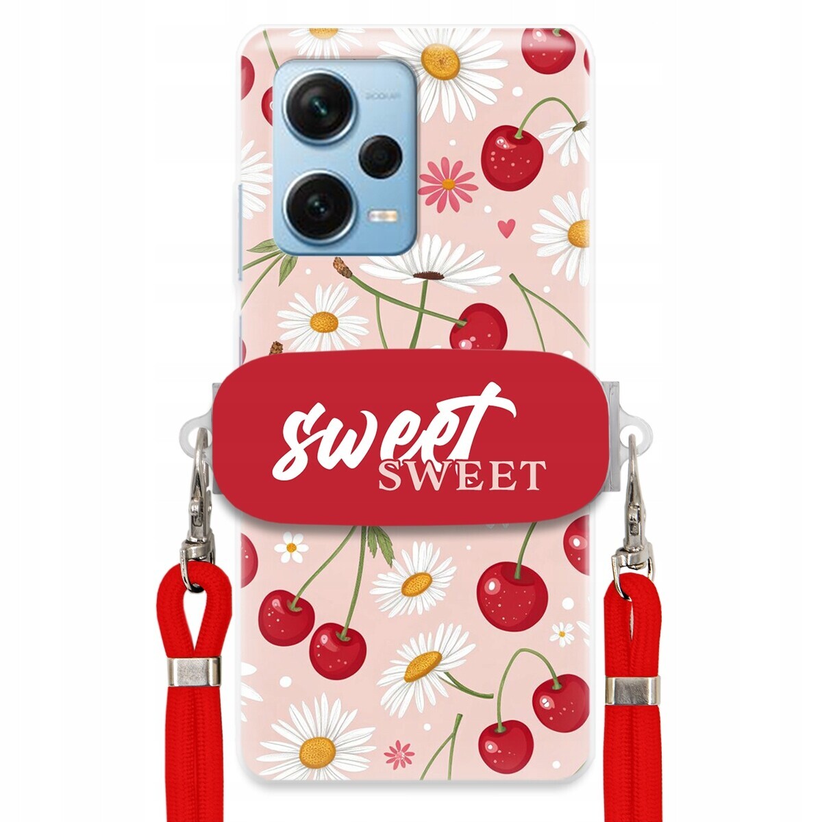 Pouzdro pro Xiaomi Redmi Note 12 Pro Plus Červené vodítko držák Sweet Cherry