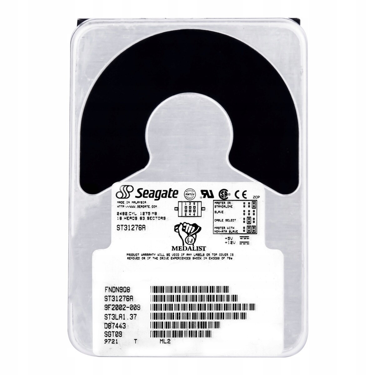 Seagate Medailista 1.28GB 4.5K Ata 3.5'' ST31276A