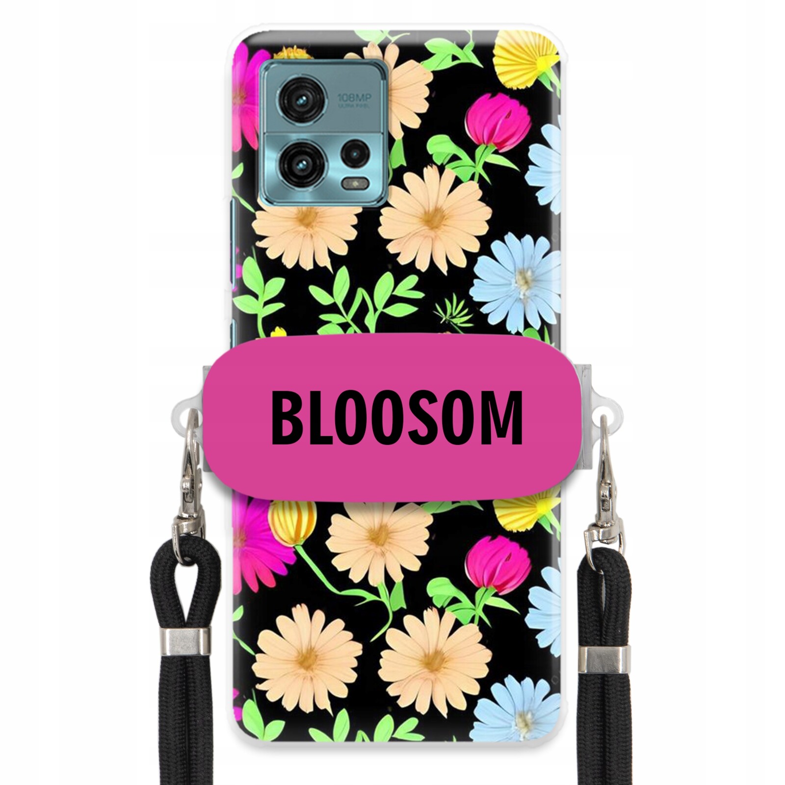 Pouzdro Crossbody Držák Pro Motorola G72 Kryt Case Květiny Bloosom Flower