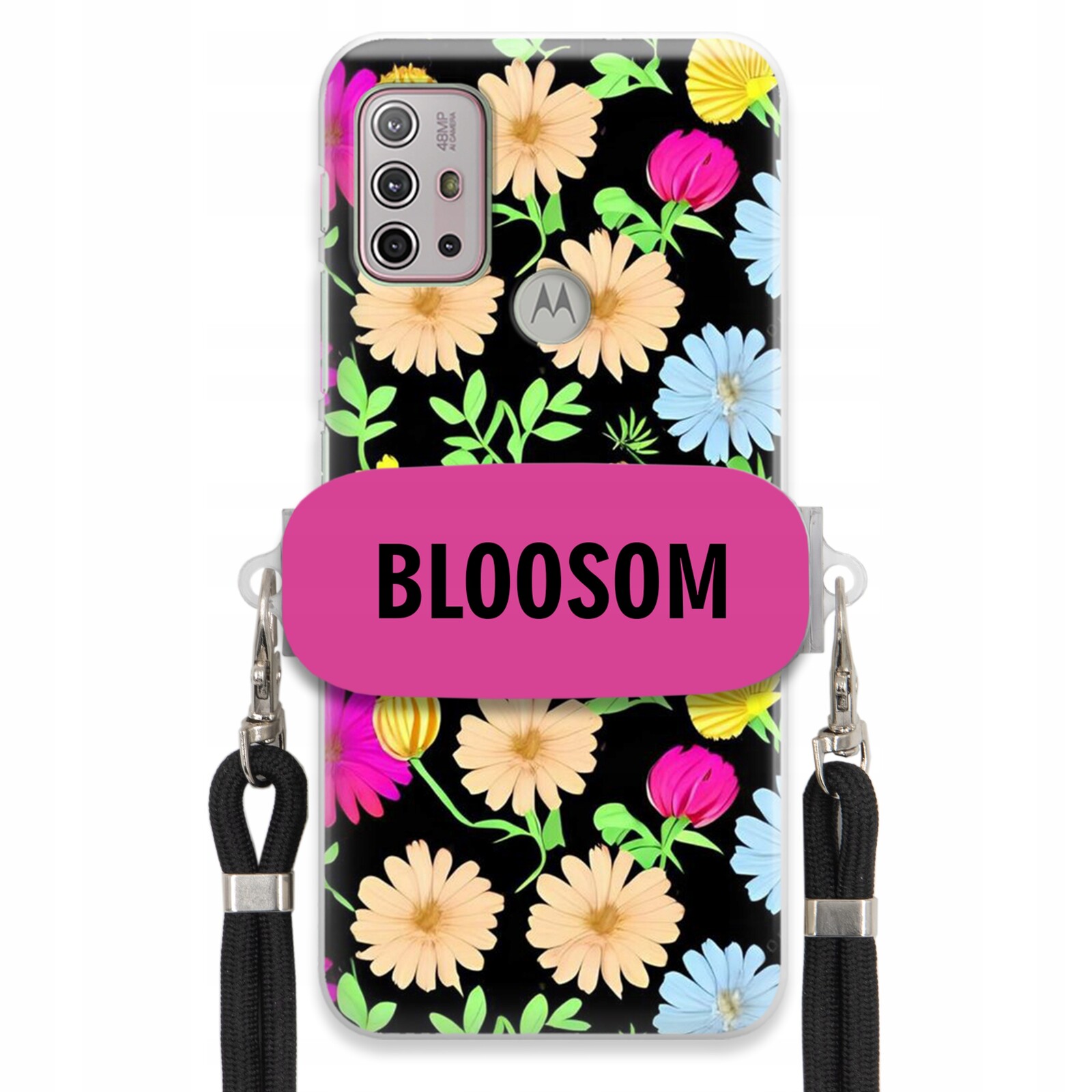 Pouzdro Crossbody Držák Pro Motorola G20 Kryt Case Květiny Bloosom Flower