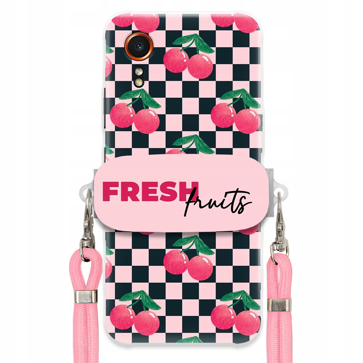 Pouzdro pro Samsung Xcover 7 Crossbody vodítko držák Šachovnice Fresh Fruits