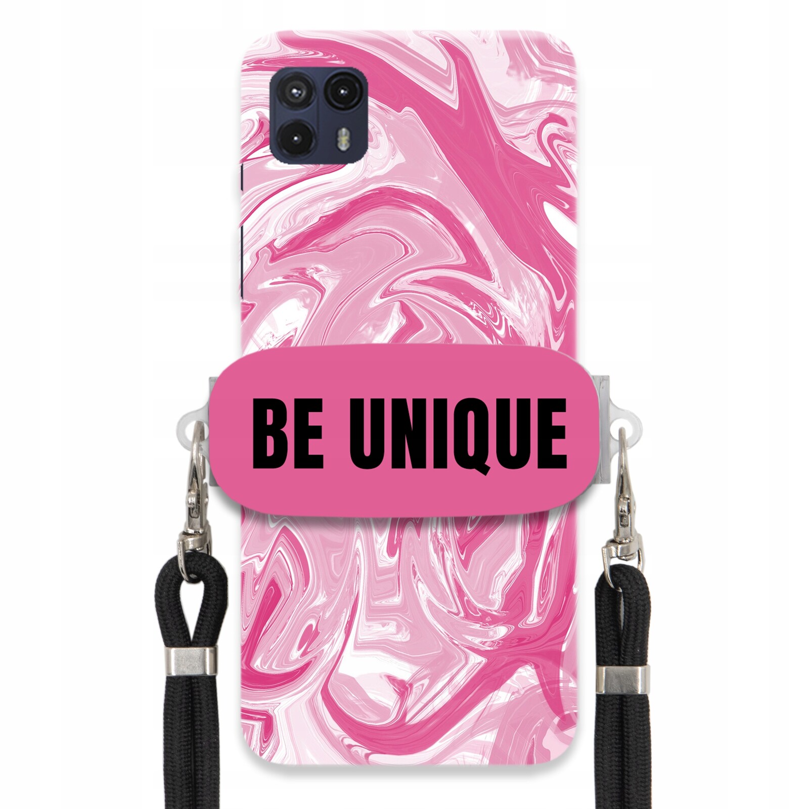 Pouzdro pro Motorola G50 5G úchytka na šňůrku Černá Růžová Mramorová Unique