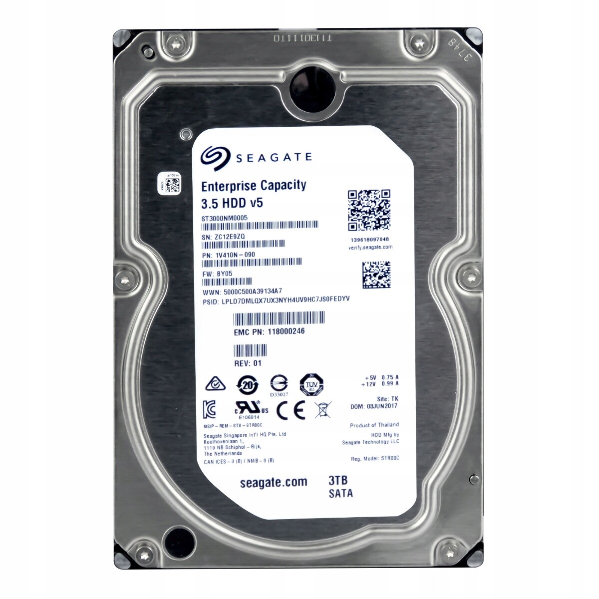 Seagate 3TB 7.2K 128MB Sata III 3.5'' ST3000NM0005