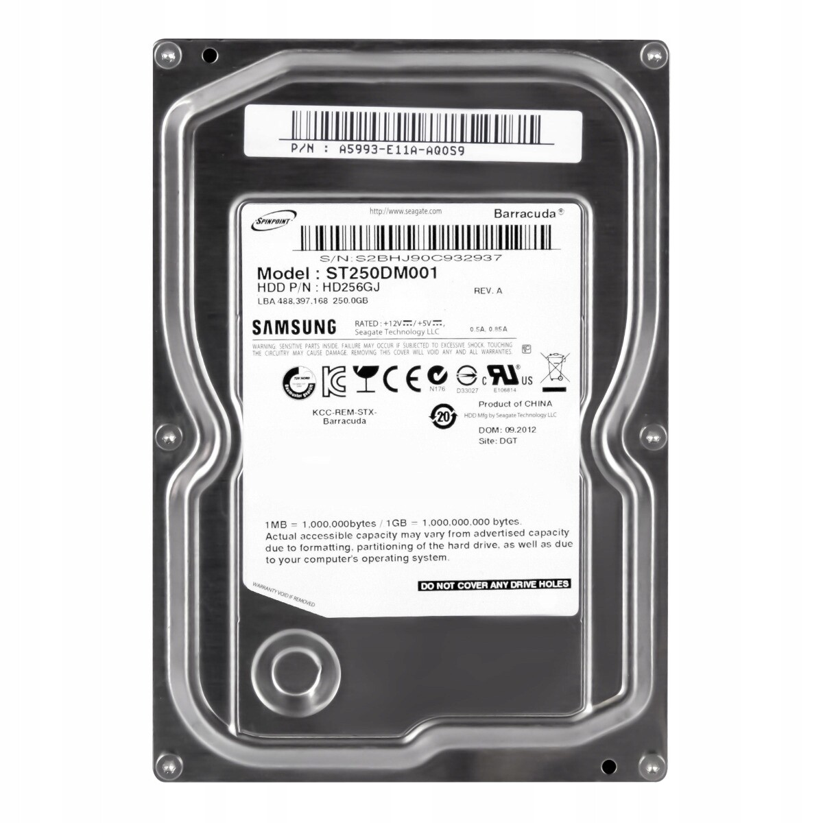 Samsung 250GB 7.2K 16MB Sata II 3.5'' ST250DM001 HD253GJ