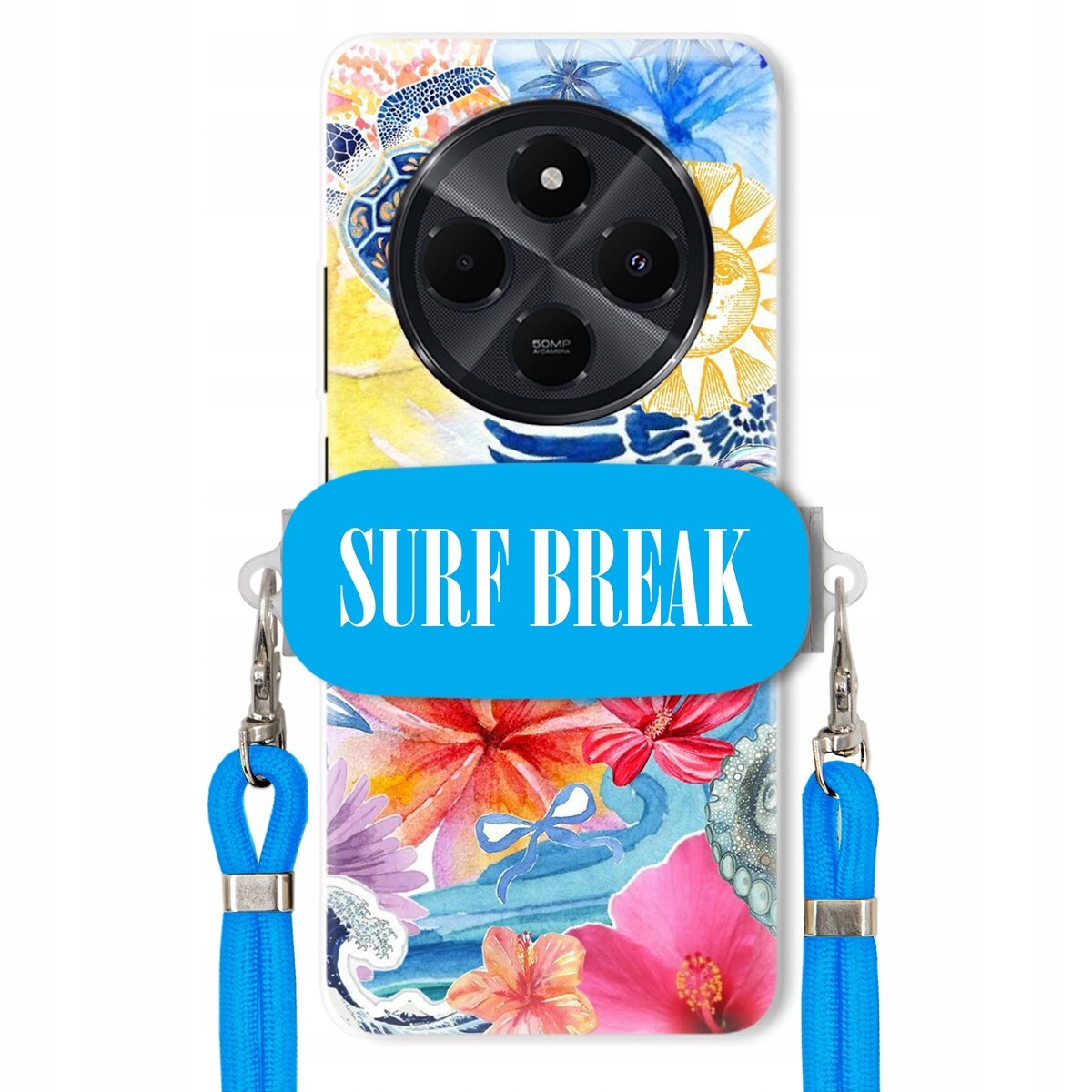 Pouzdro pro Xiaomi Redmi 14C 4G Modré vodítko držák Surf Break Lata