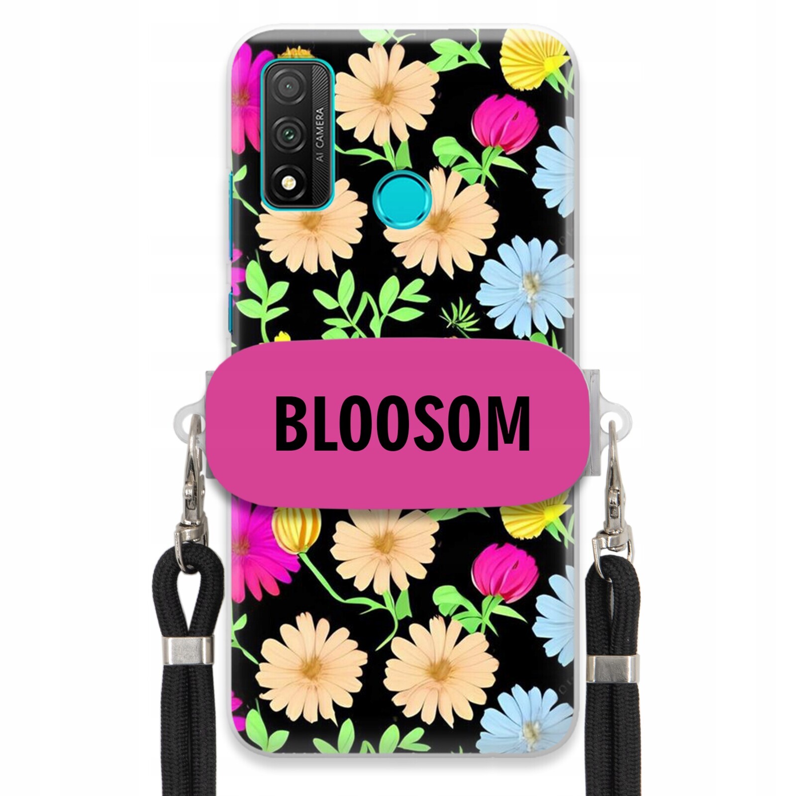 Pouzdro Crossbody Držák Pro Huawei P Smart 2020 Kryt Květiny Bloosom Flower