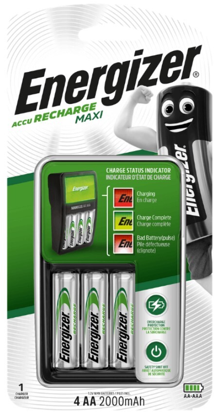 Nabíječka Baterií Aa+aaa Energizer Maxi 4AA Accu HR6 Po W+ 2000aA
