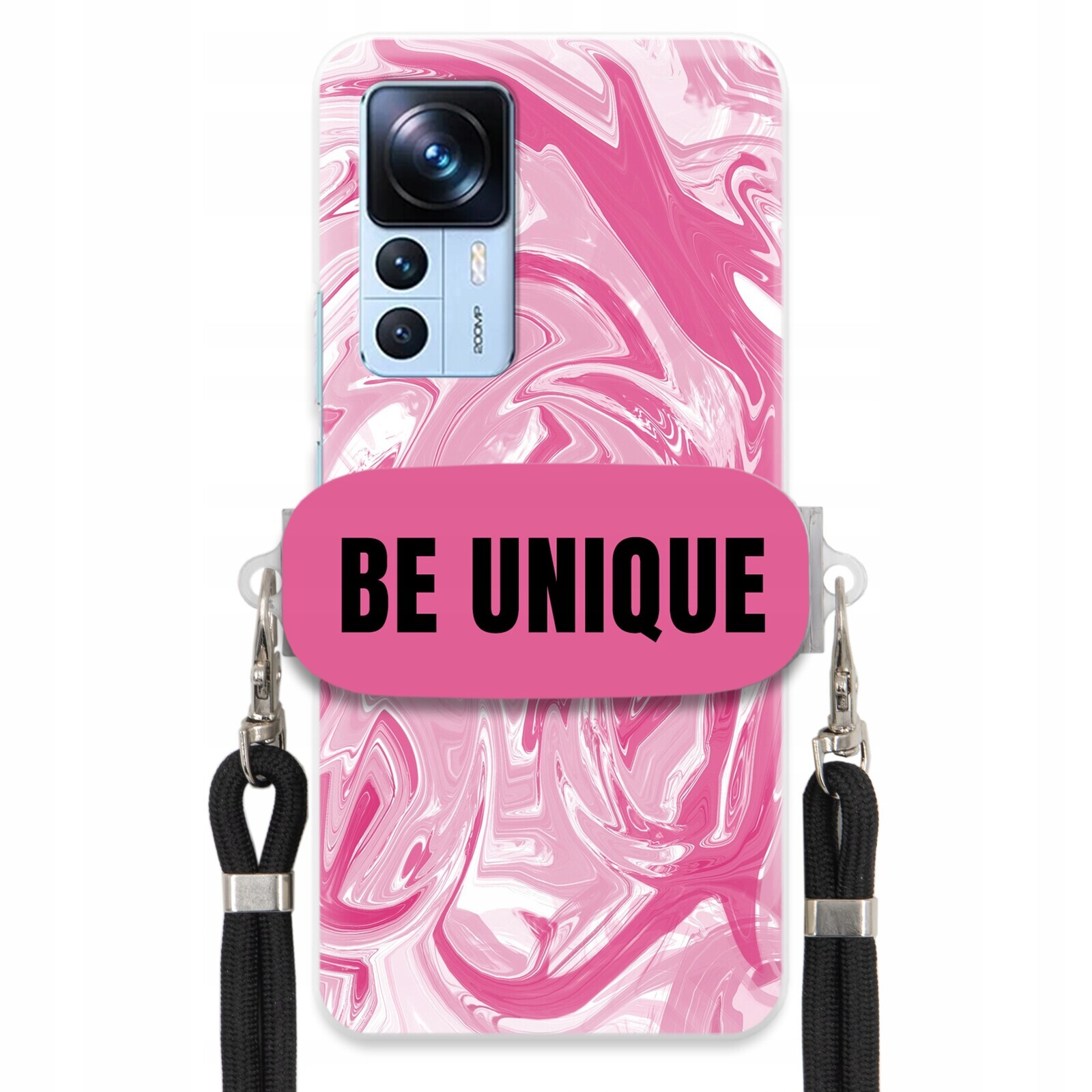 Pouzdro pro Xiaomi 12T Pro Case Držák Šňůrky Černá Růžová Mramorová Be Unique