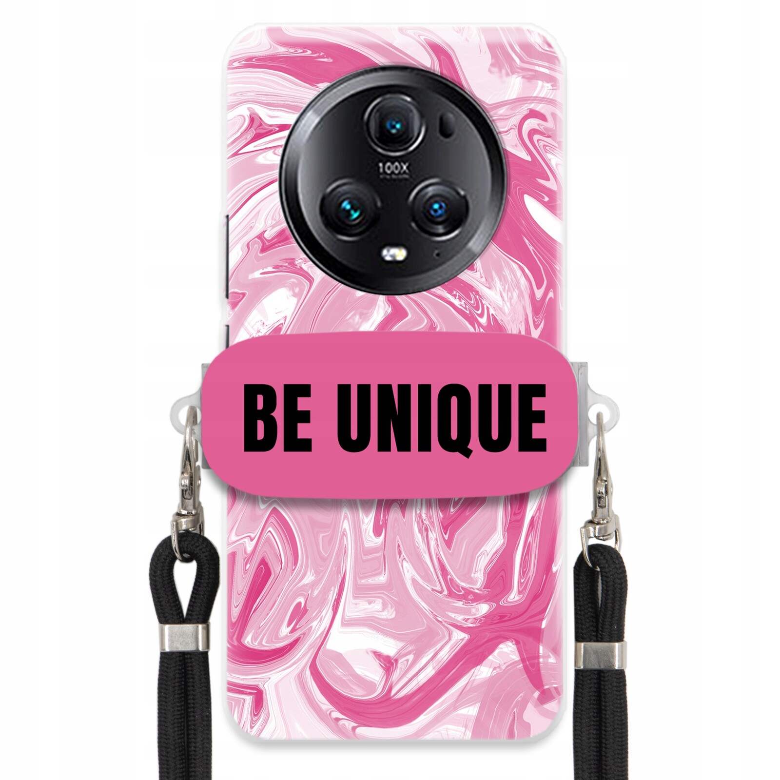 Pouzdro pro Huawei Honor Magic 5 Pro Pouzdro úchytka Šňůrka Černá Růžová Mramorová